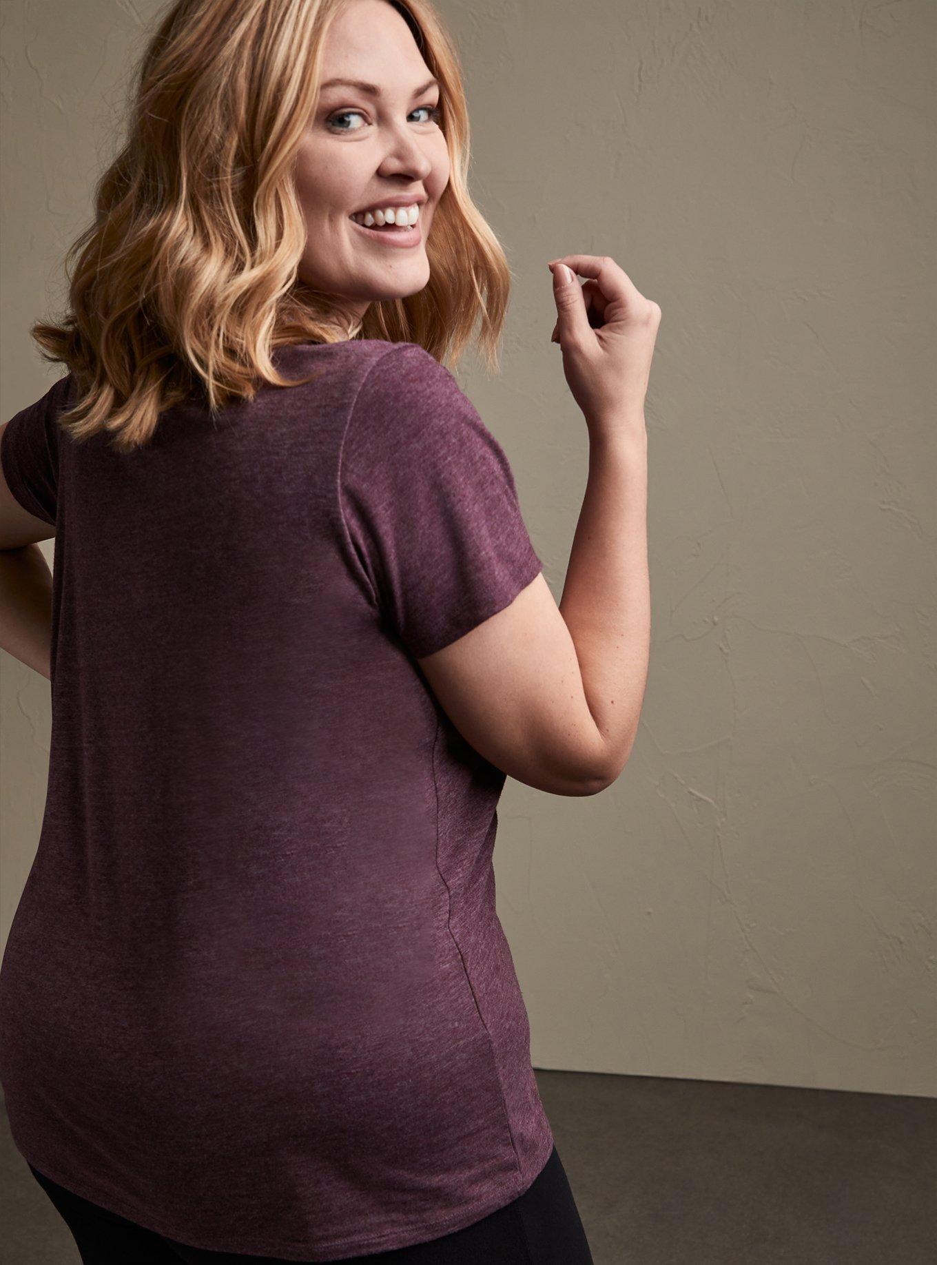 Perfectly Imperfect Slim Fit Crew Tee -  Triblend Burgundy Purple, WINETASTING, alternate