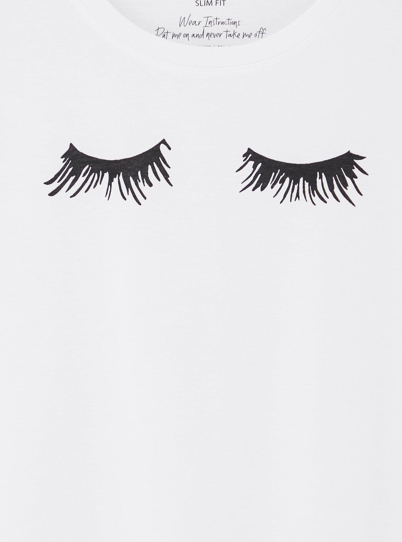 Plus Size Lash Out Slim Fit Crew Tee - White, BRIGHT WHITE, alternate