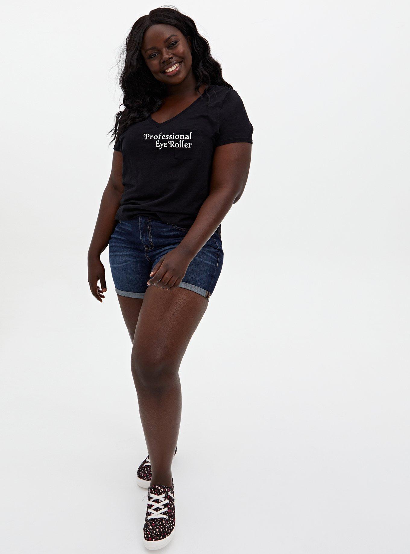 Plus Size Pocket Tee - Heritage Slub Professional Eye Roller Black, , alternate