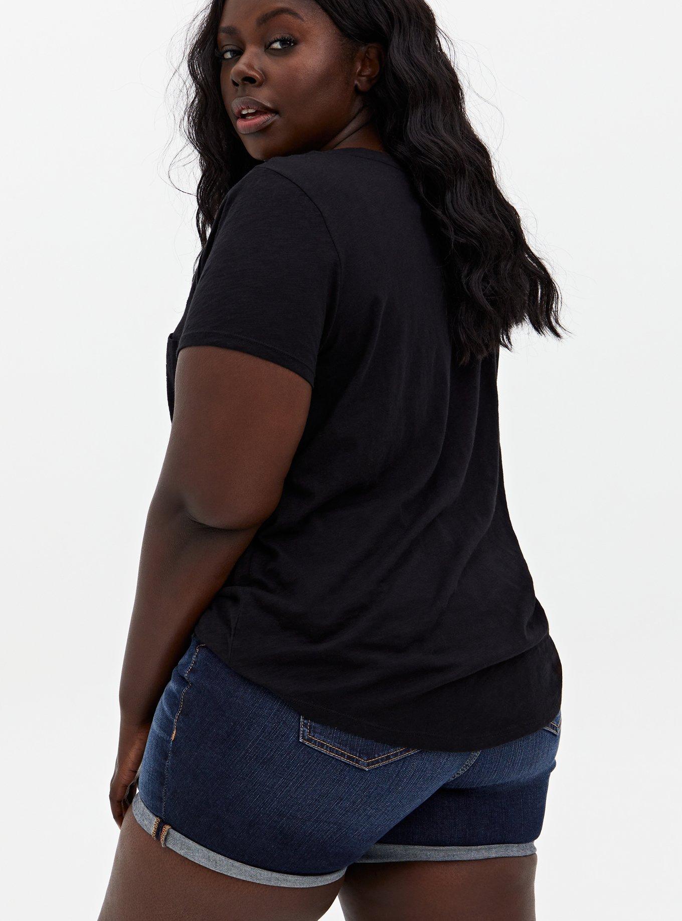 Plus Size Pocket Tee - Heritage Slub Professional Eye Roller Black, , alternate