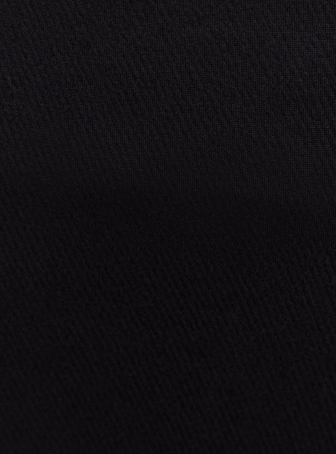 Plus Size - Black Textured Knit Surplice Culotte Jumpsuit - Torrid