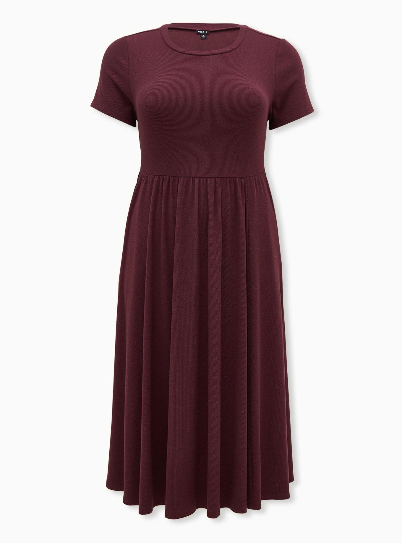 Burgundy dress sale torrid