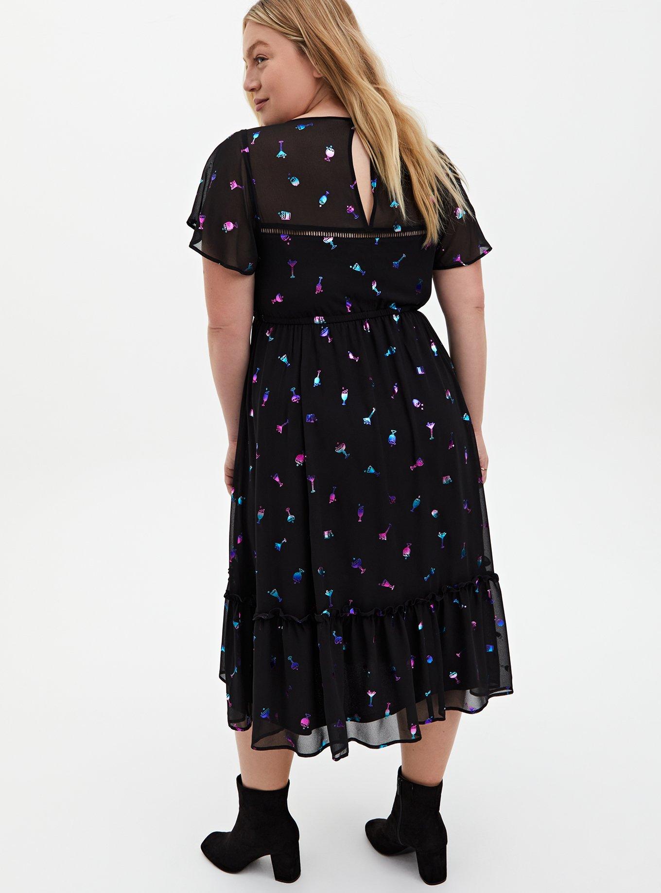 Midi Chiffon Dress, , alternate