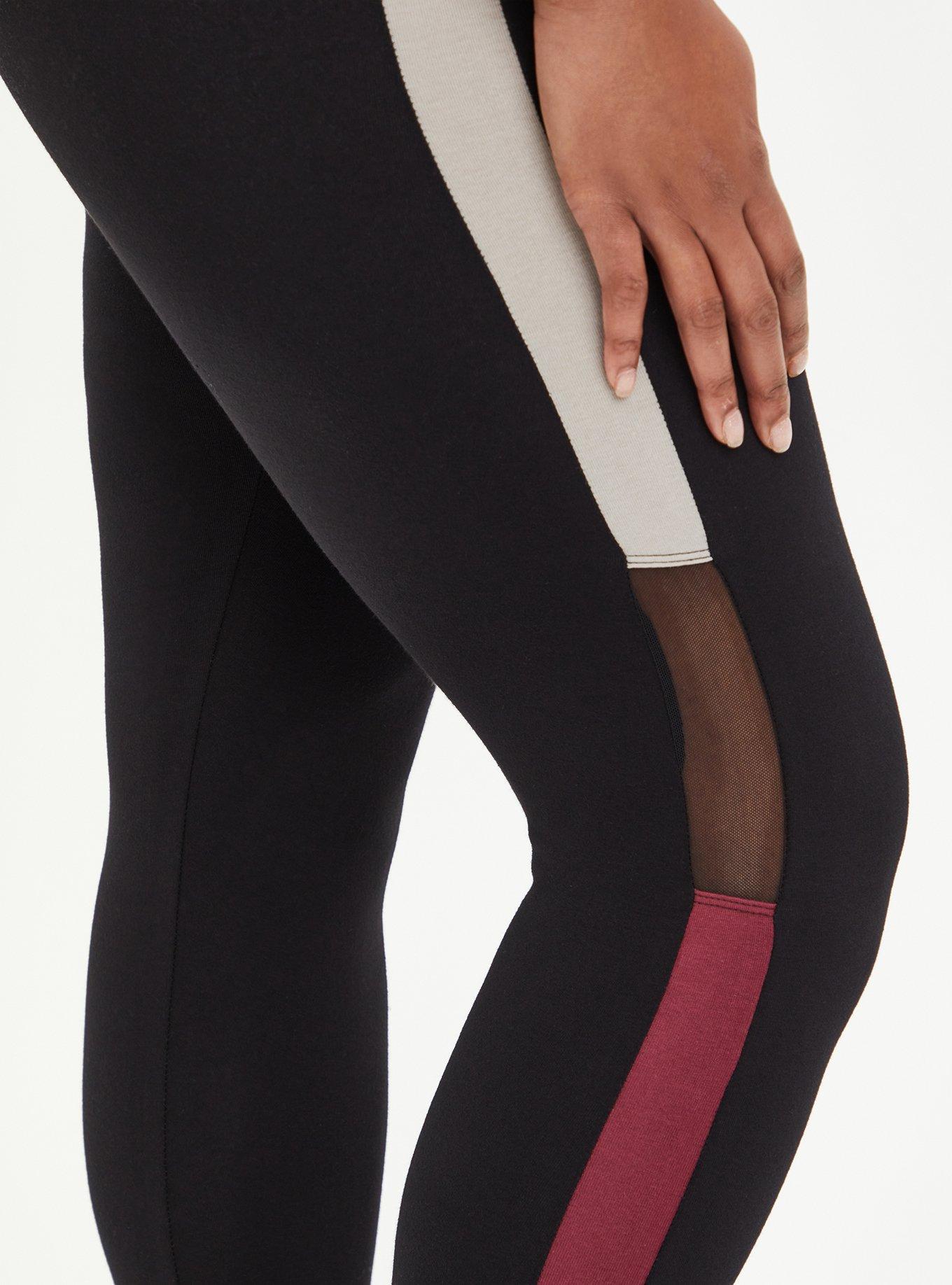Sheer Mesh Panel Colorblock Legging  Outfits with leggings, Color block  leggings, Legging