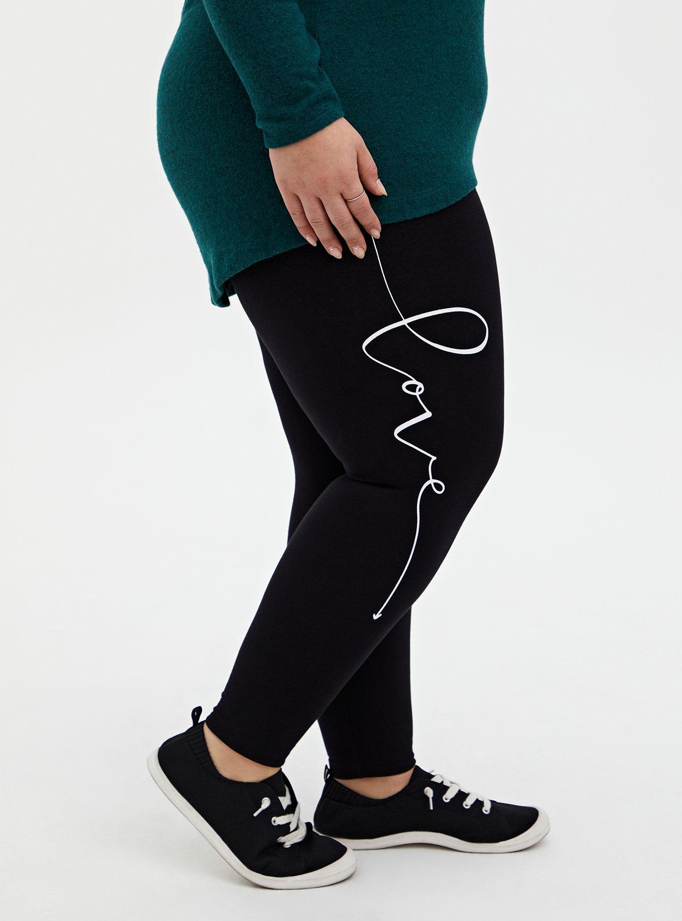 Plus Size - Premium Legging - Love Arrow Black - Torrid