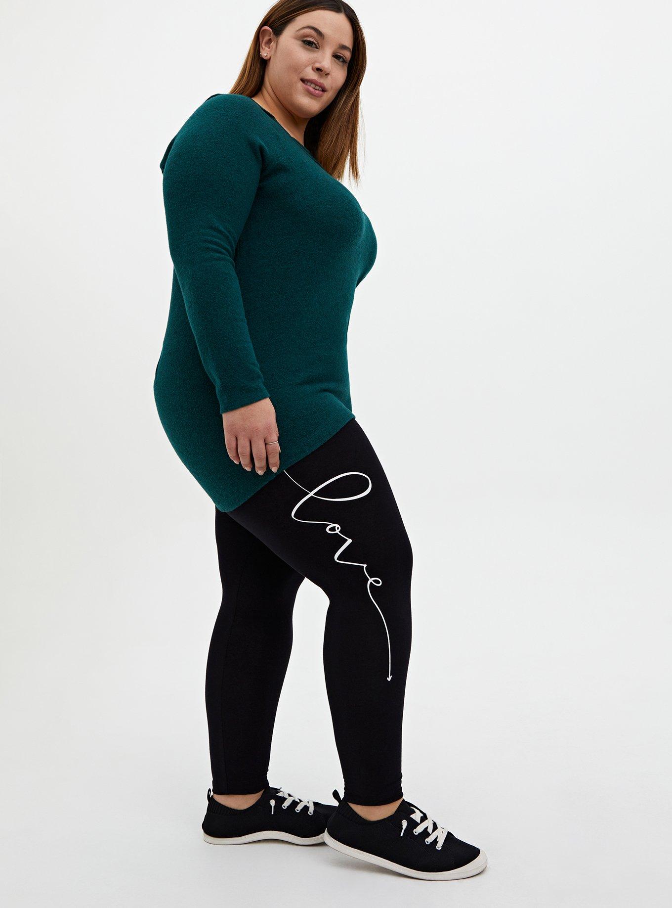 Plus Size - Premium Legging - Love Arrow Black - Torrid