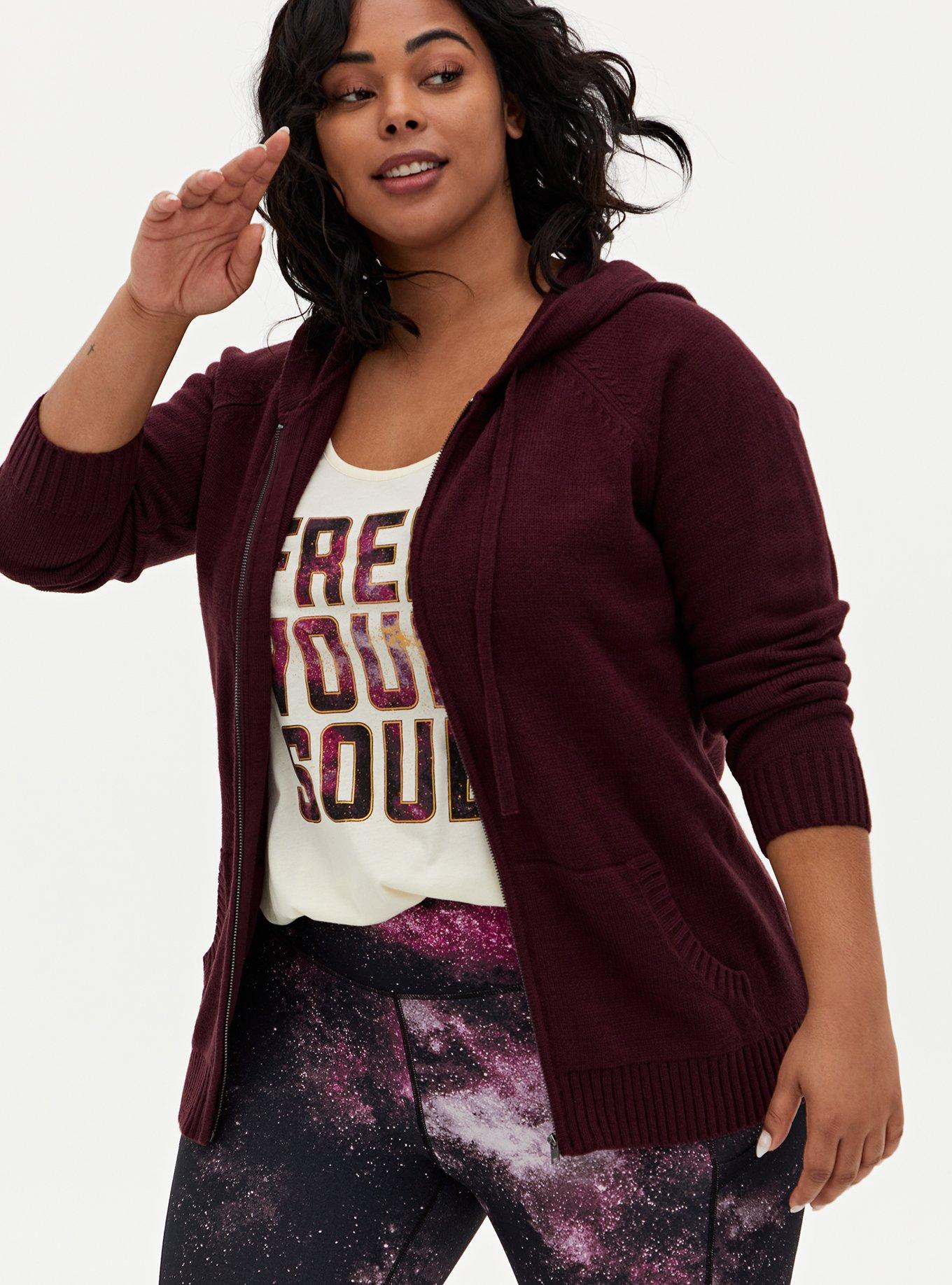 Plus size zip front cardigan best sale