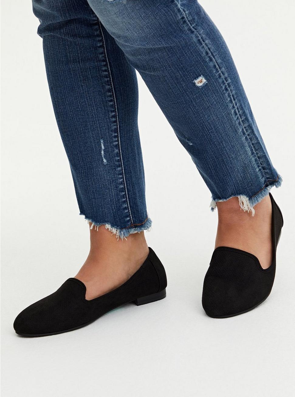 Plus Size Perforated Loafer (WW), BLACK, hi-res