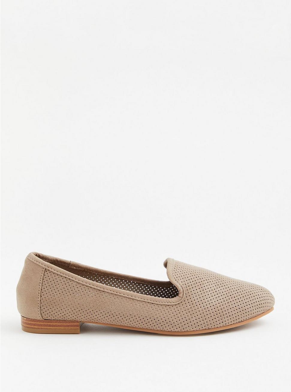 Plus Size Perforated Loafer (WW), TAN BEIGE, alternate
