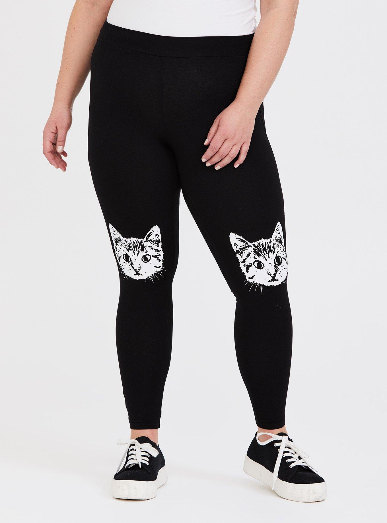 torrid, Pants & Jumpsuits, Black Leopard Slashed Knee Premium Legging 2  2x 8 2 Nwt Torrid New
