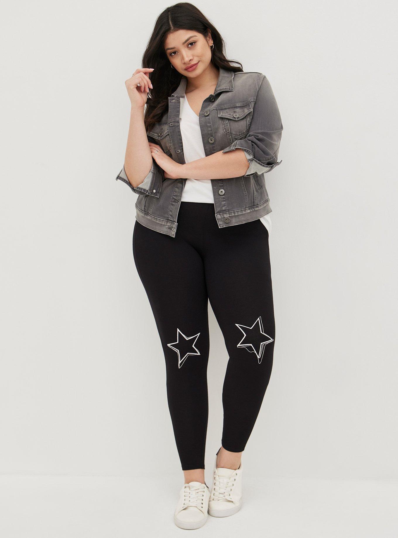 Plus Size - Full Length Signature Waist Mesh Back Bow Legging - Torrid