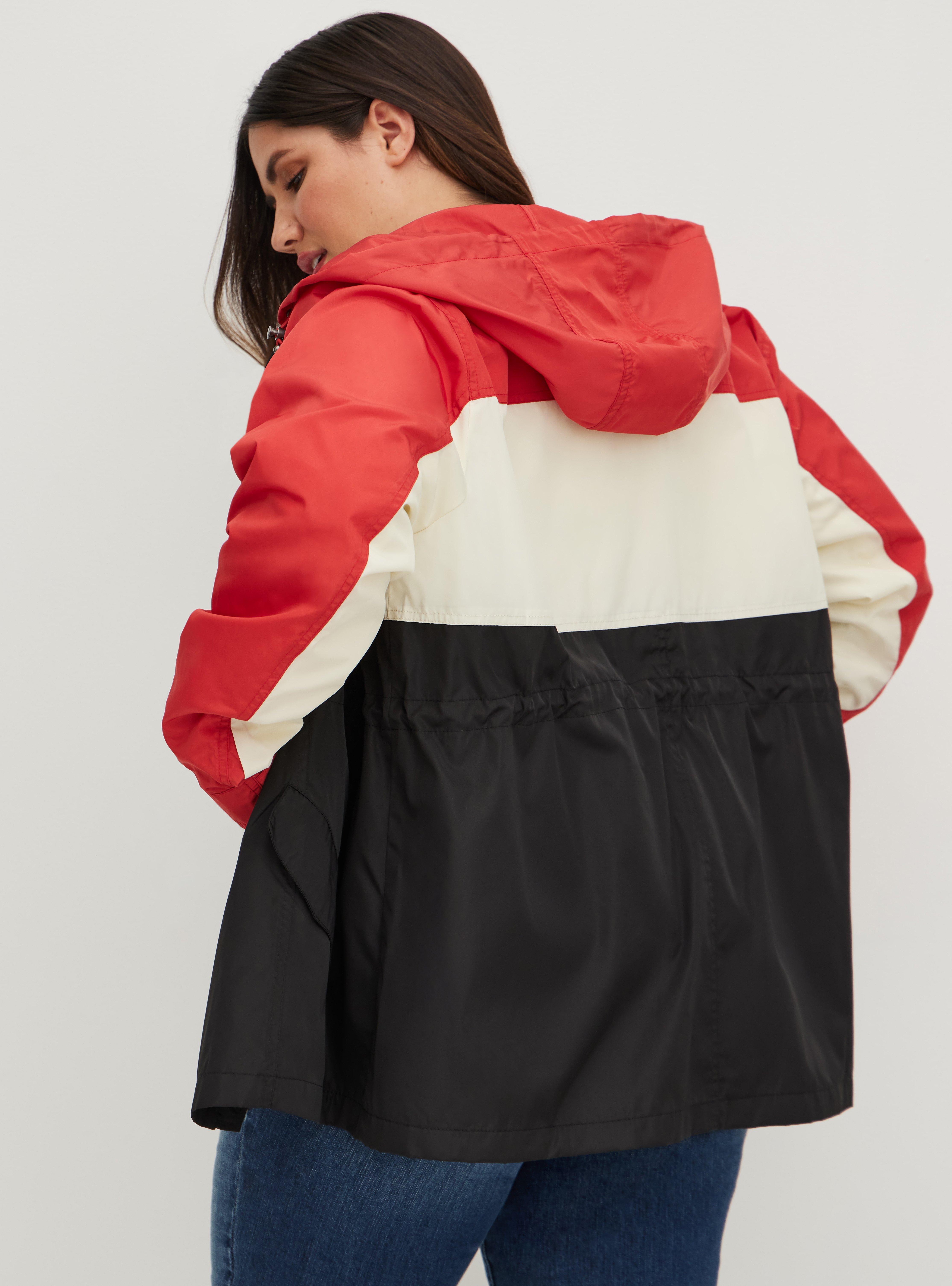 Color block nylon jacket best sale