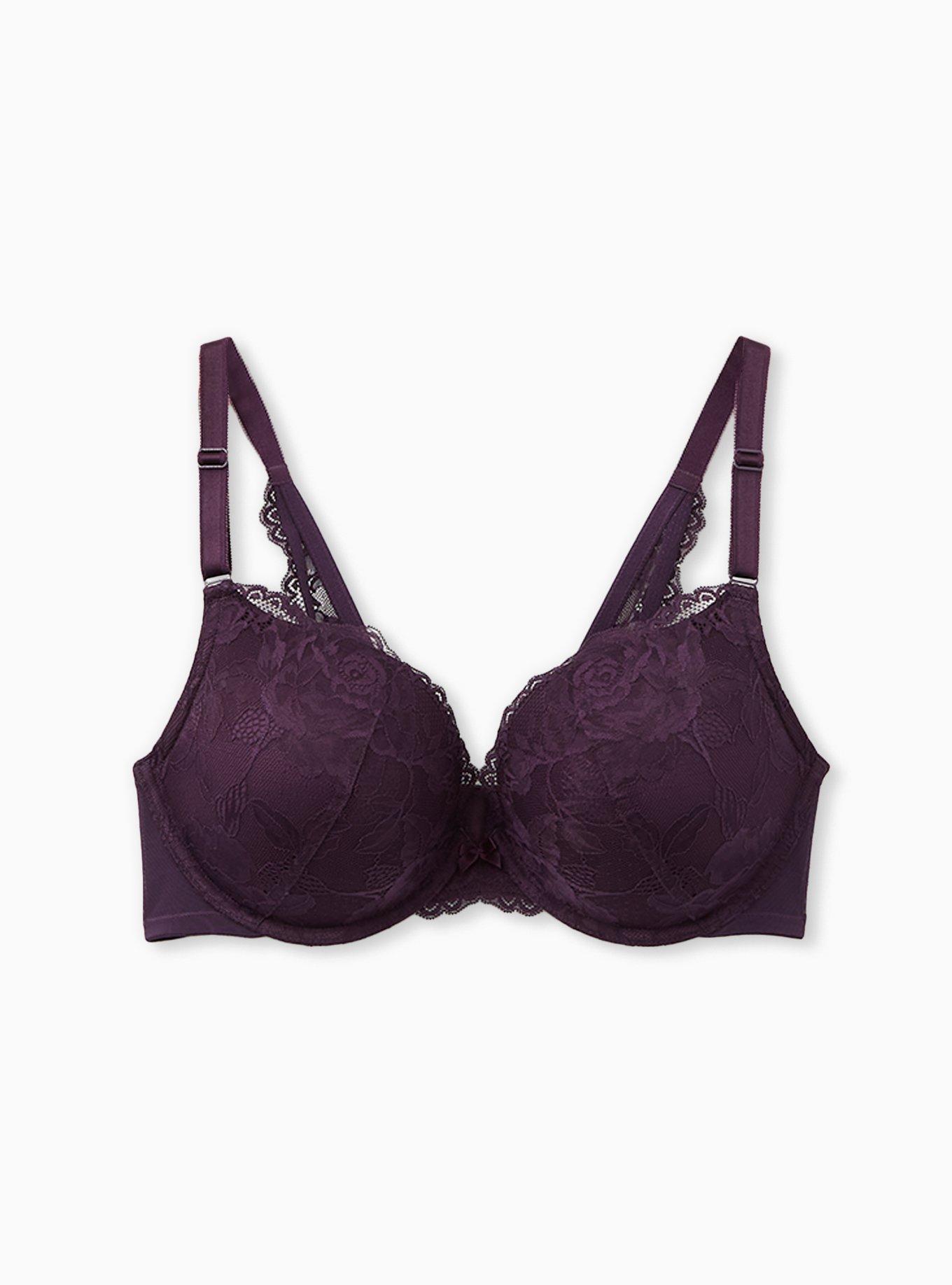 torrid, Intimates & Sleepwear, Torrid Purple Lace Push Up Plunge Bra