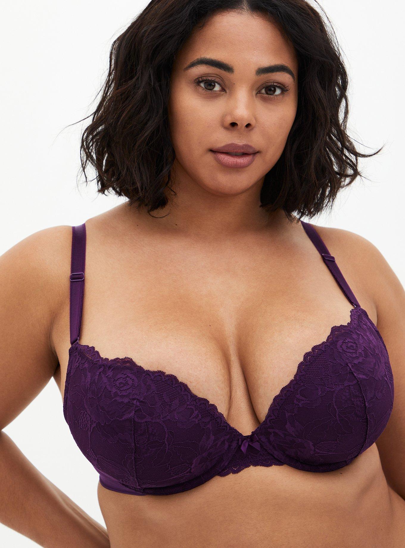 torrid, Intimates & Sleepwear, Torrid Strappy Lace Bralette Purple Size