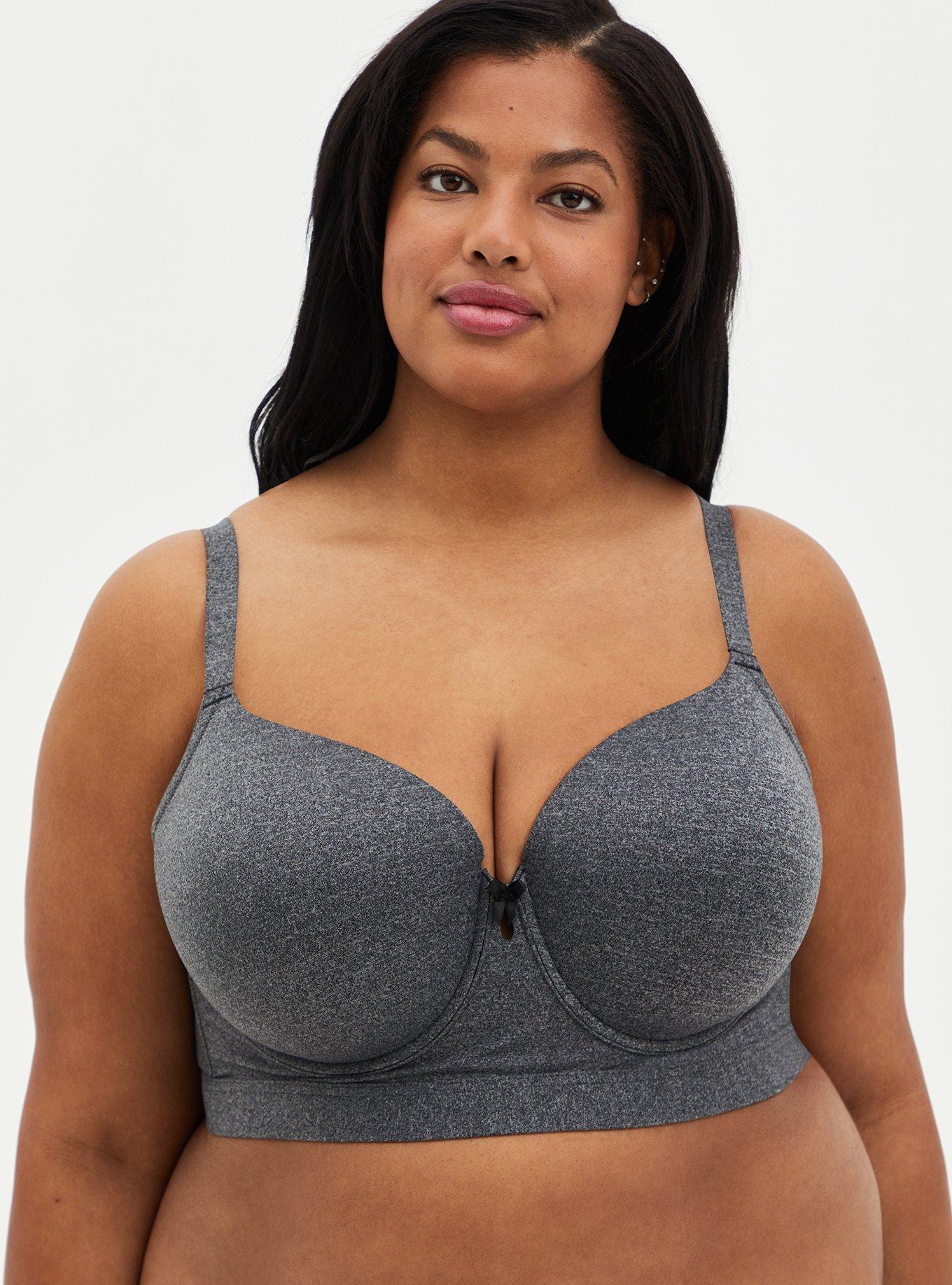 Plus Size Perfect T-Shirt Bra, HEATHER GREY, hi-res