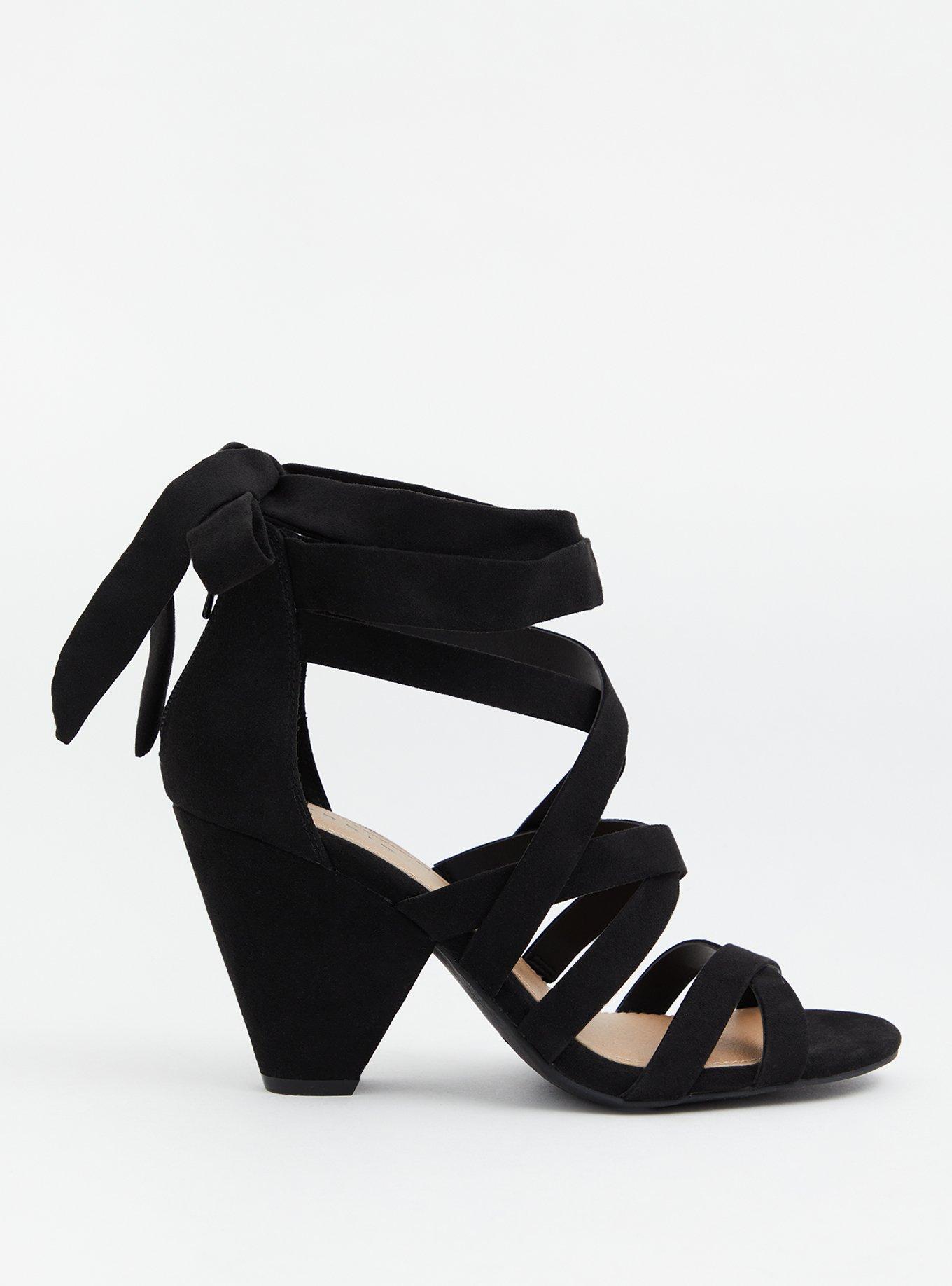 Ankle Wrap Cone Heel Sandal (WW)