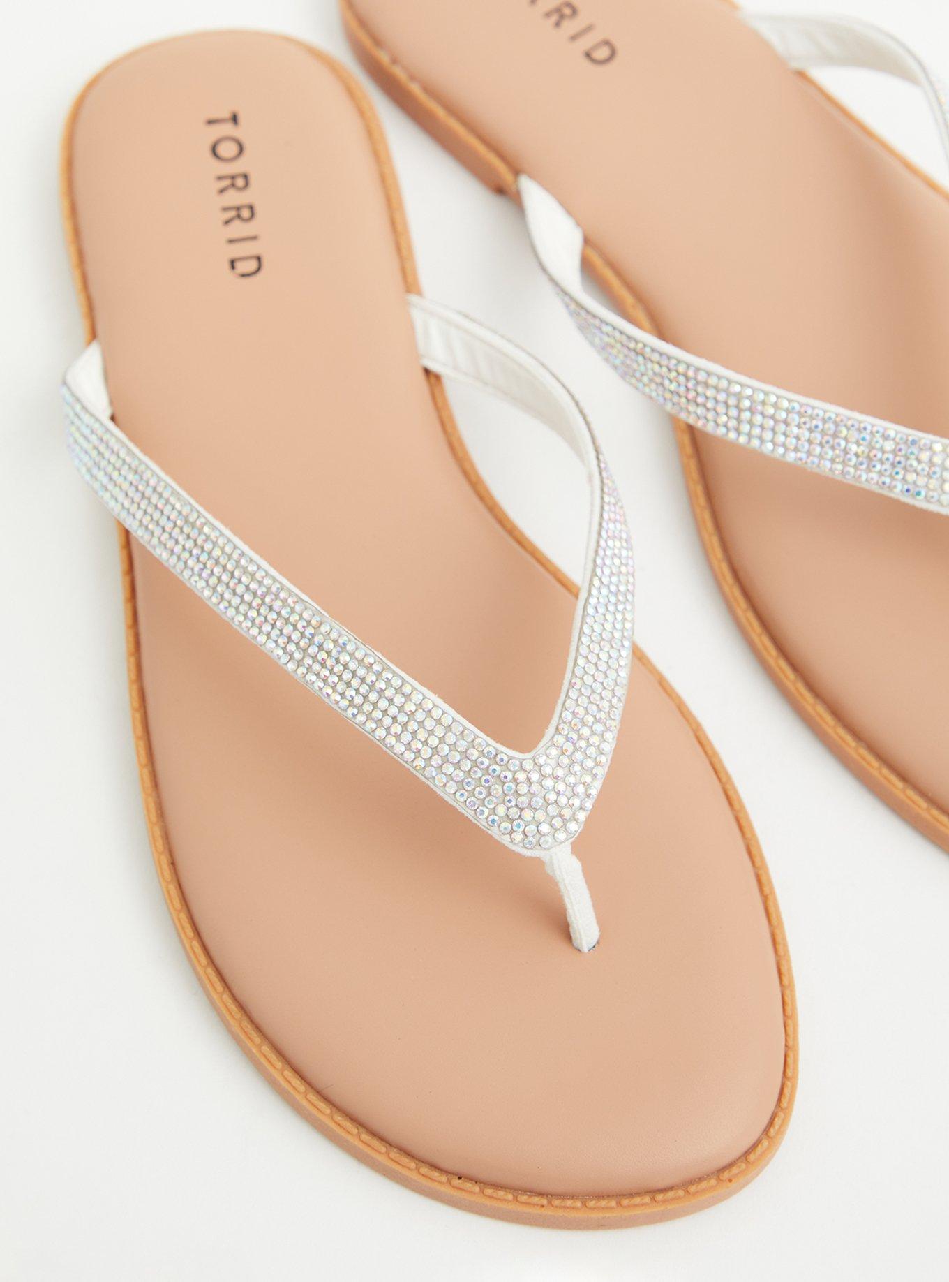 Plus Size - Rhinestone Flip Flop (WW) - Torrid