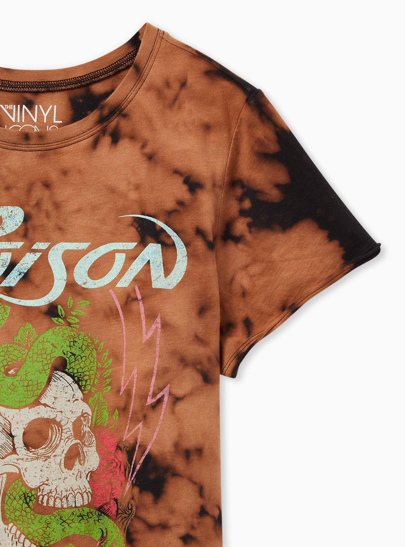 Plus Size Classic Fit Crew Tee - Poison Tie-Dye Black, BLACK WHITE, alternate