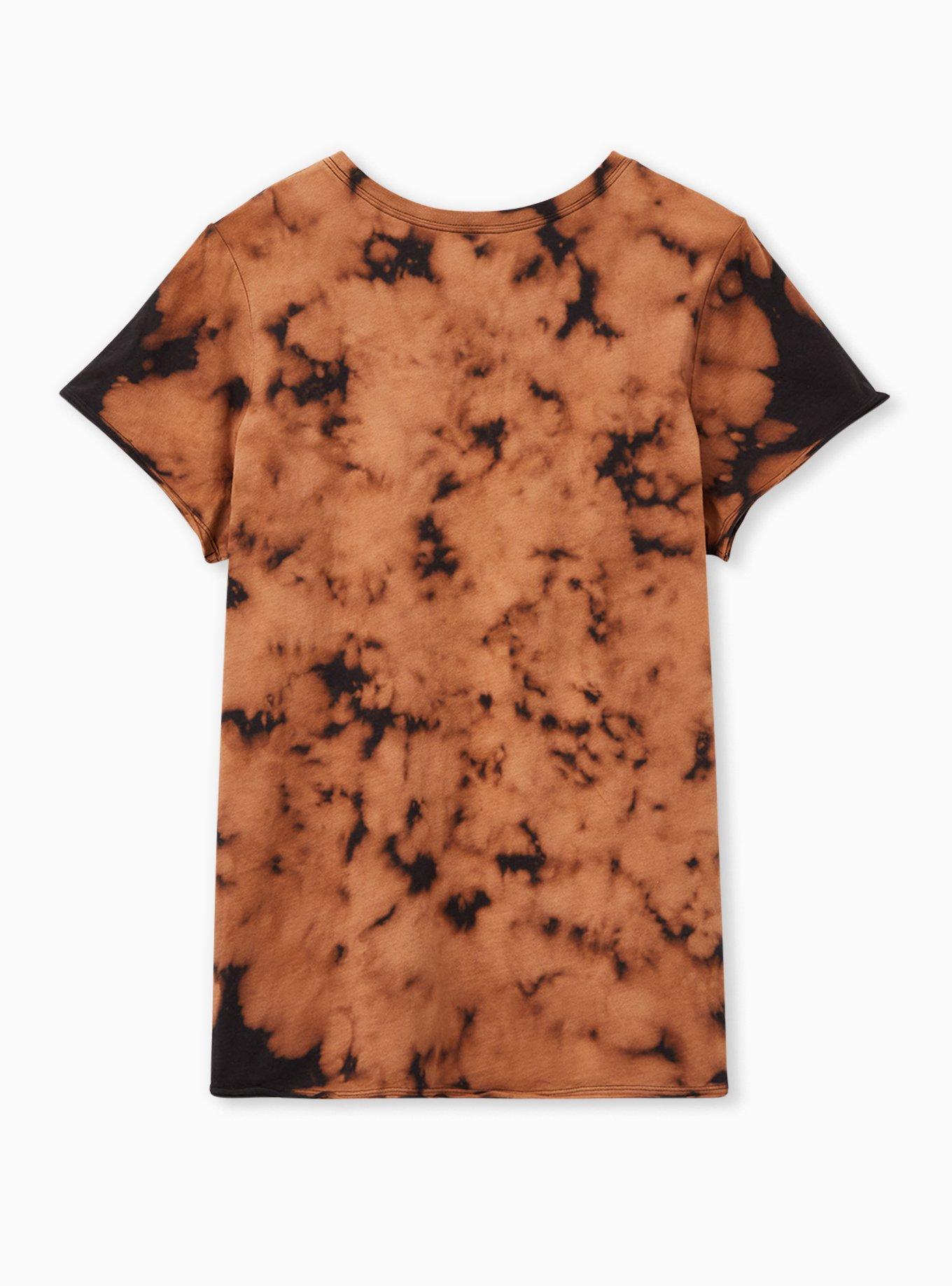 Plus Size Classic Fit Crew Tee - Poison Tie-Dye Black, BLACK WHITE, alternate