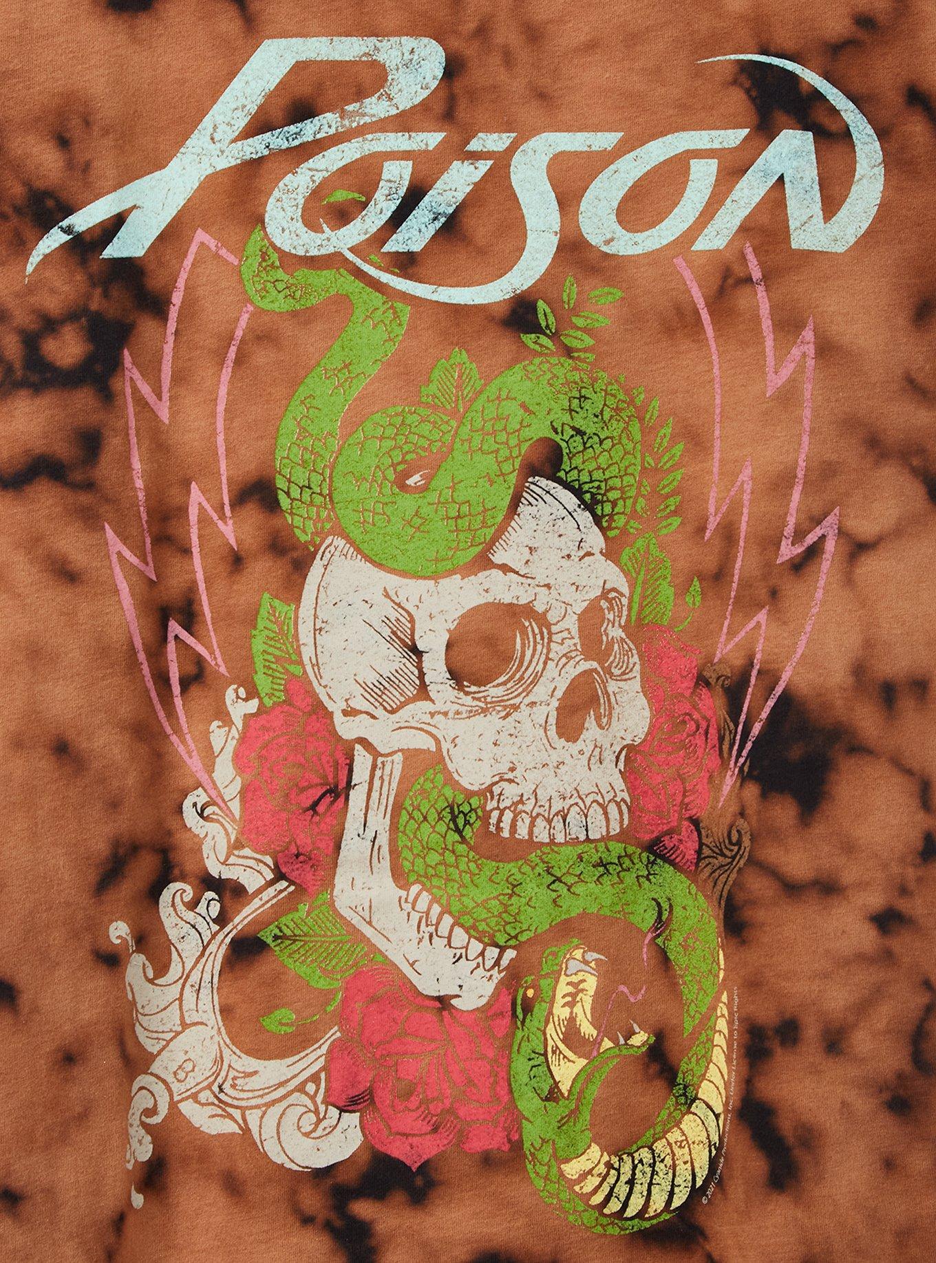 Plus Size Classic Fit Crew Tee - Poison Tie-Dye Black, BLACK WHITE, alternate