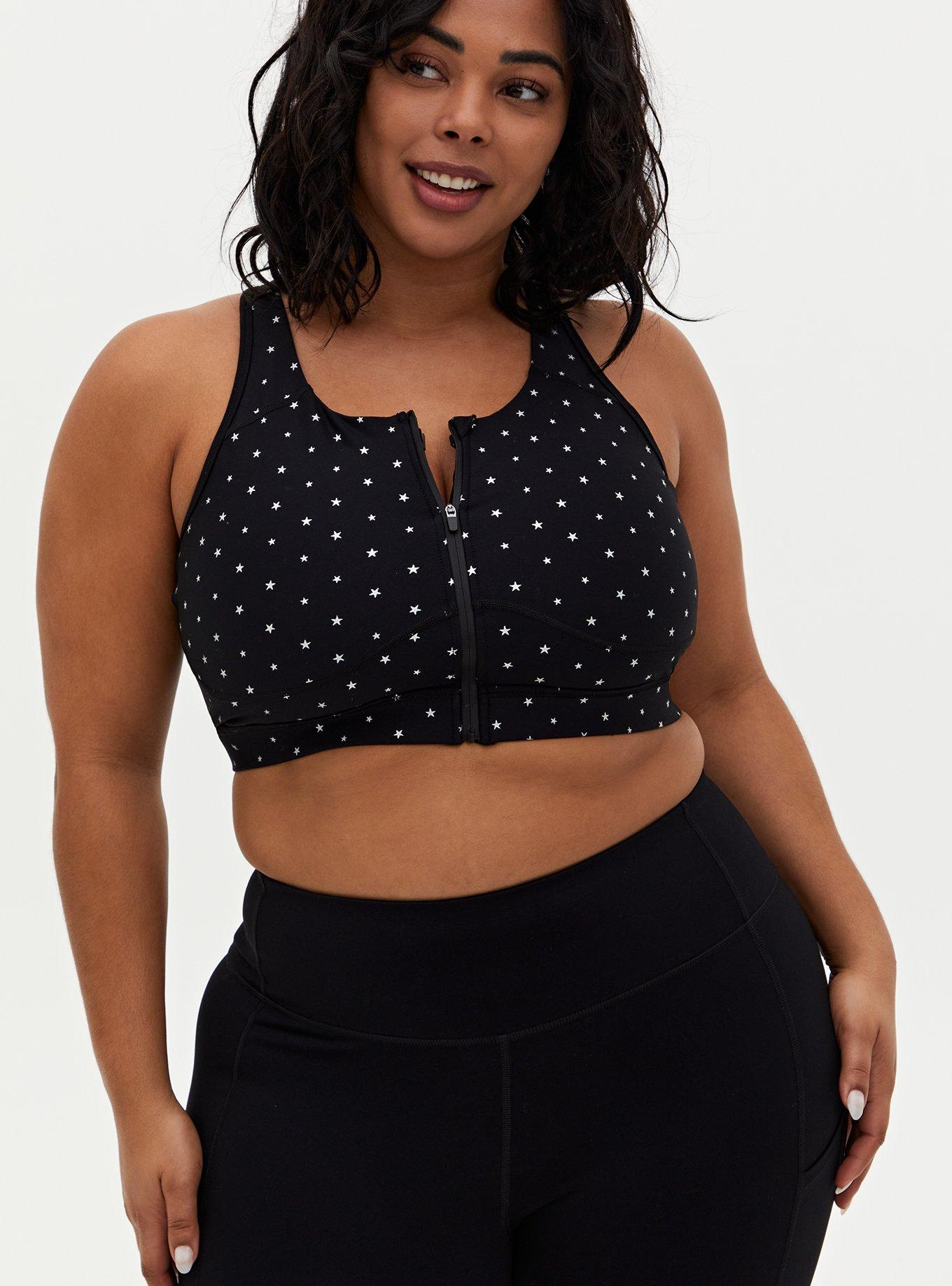 Plus Size - Low-Impact Wireless Zip-Front Active Sports Bra - Torrid