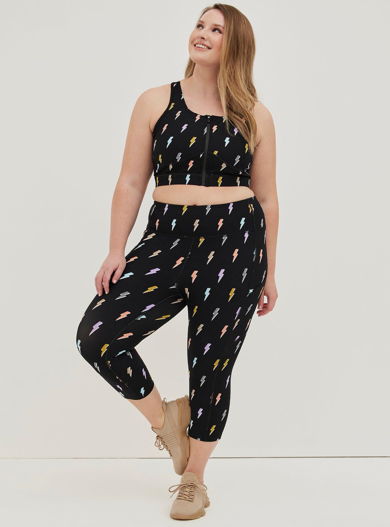 TRU Low-Impact Wireless Zip-Front Active Sports Bra, BOLT BURST, alternate