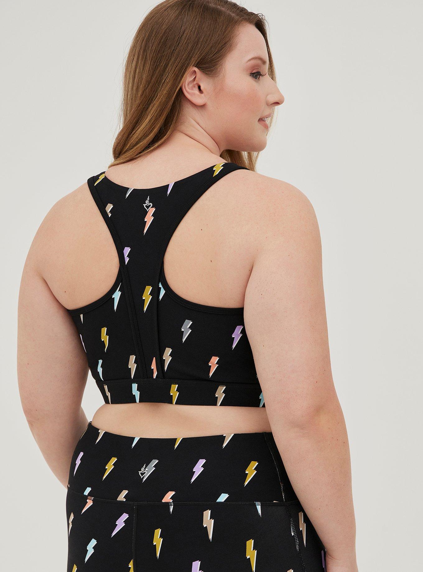 TRU Low-Impact Wireless Zip-Front Active Sports Bra, BOLT BURST, alternate