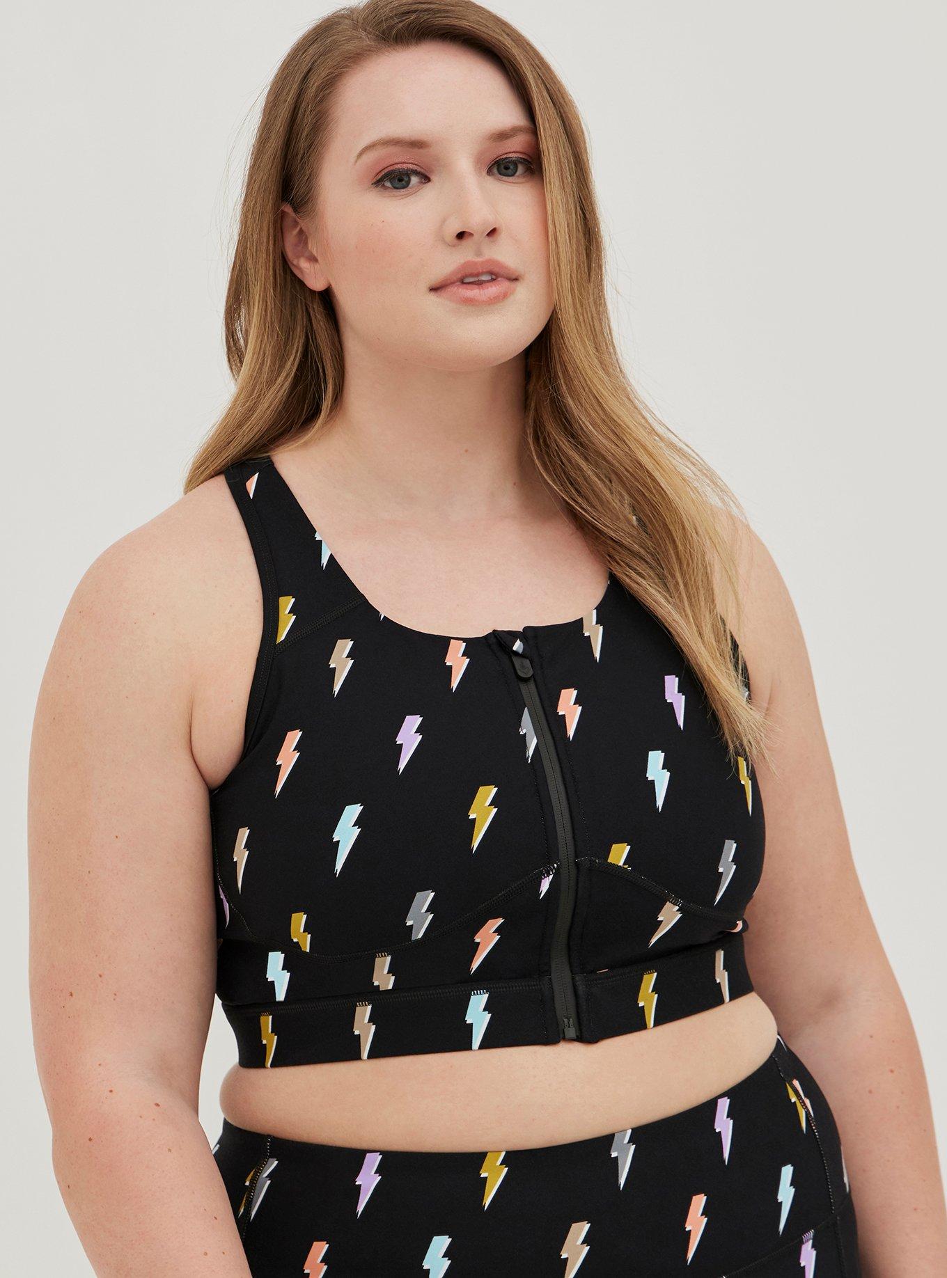 TORRID Low-Impact Wireless Zip-Front Active Sports Bra