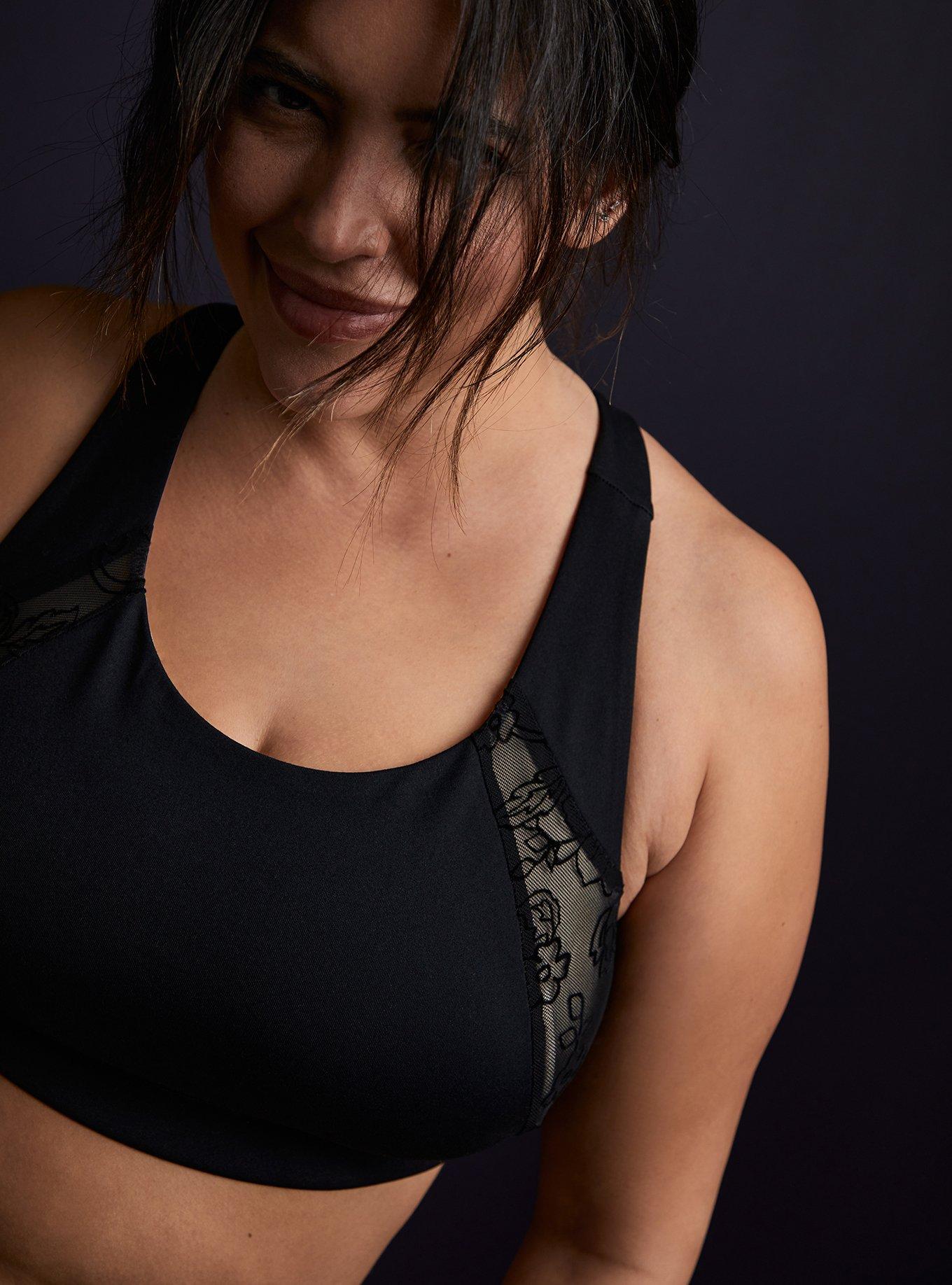 Plus Size - Black Wireless Wicking Sports Bra - Torrid