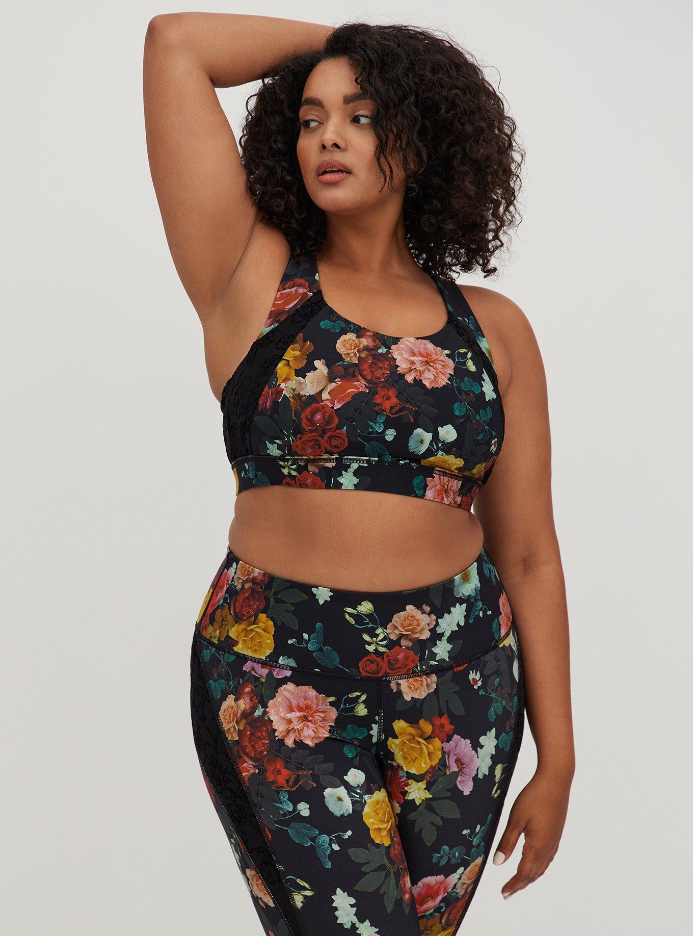 Torrid Black Wireless Low Impact Longline Sports Bra Plus Size 2X, 46-50 D,  DD