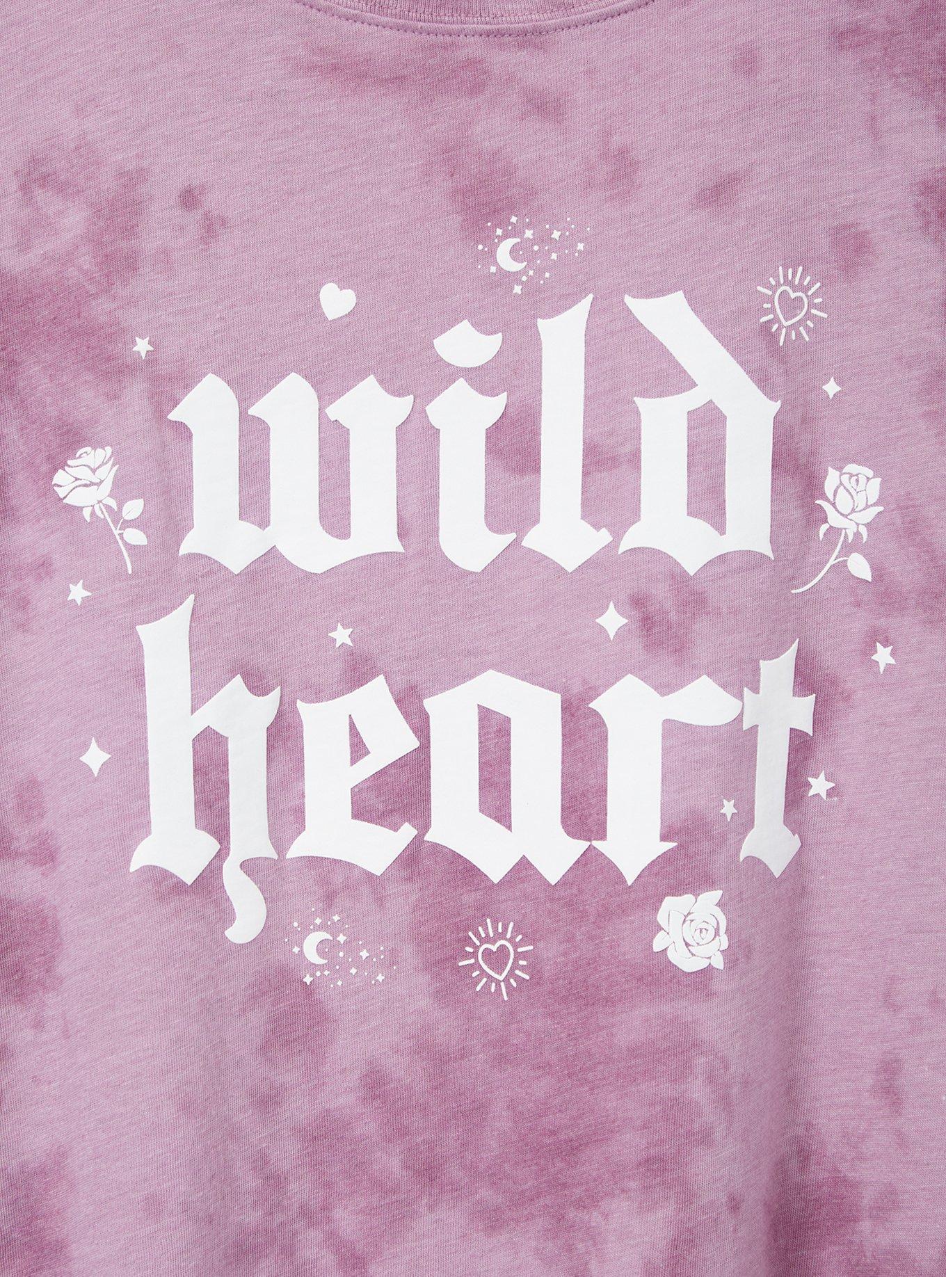 Plus Size Wild Heart Clasic Fit Crew Tee - Triblend Tie-Dye Lavender Purple , LAVENDER, alternate