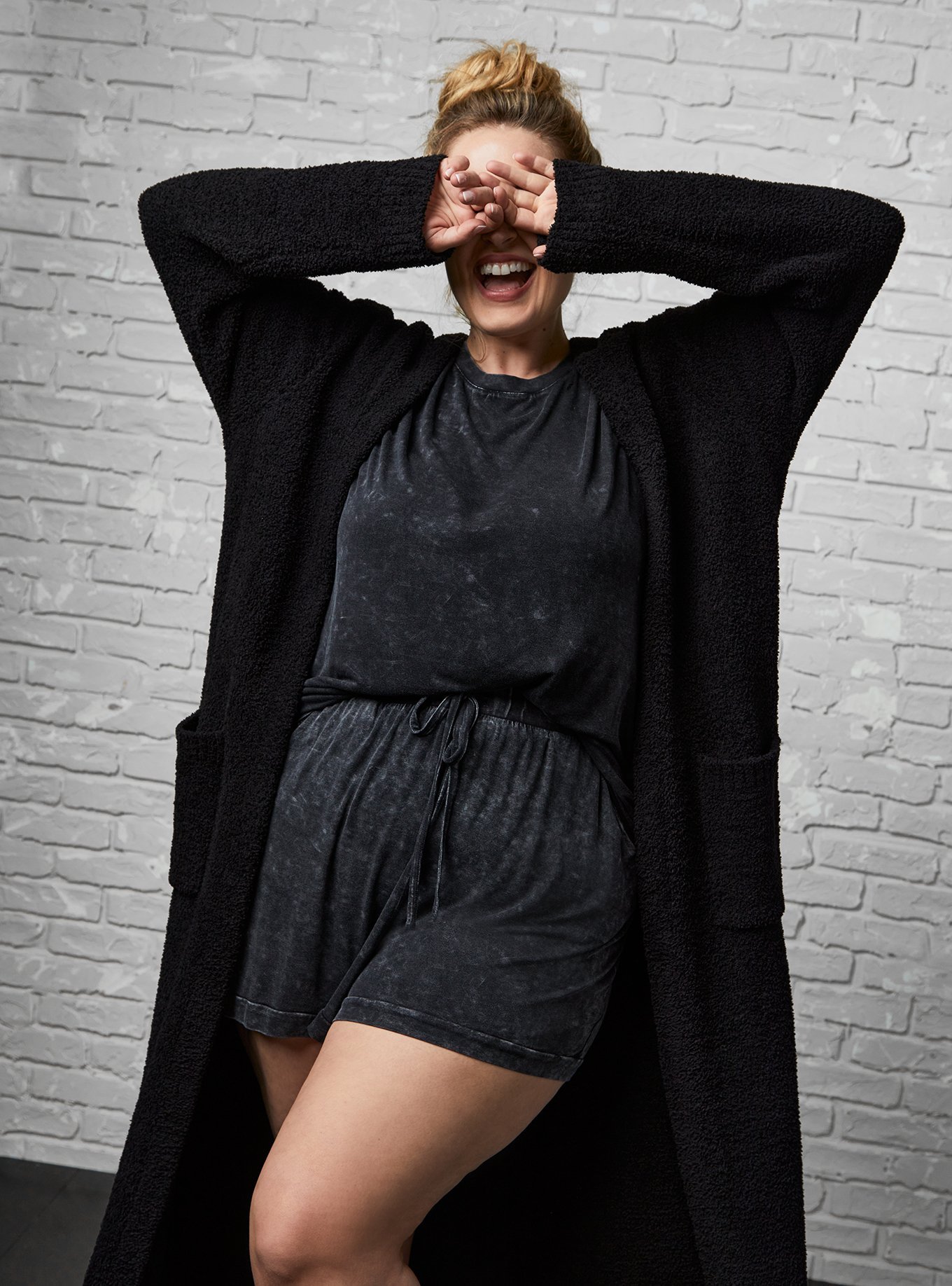 Plus Size - Teddy Duster Lounge Robe - Torrid