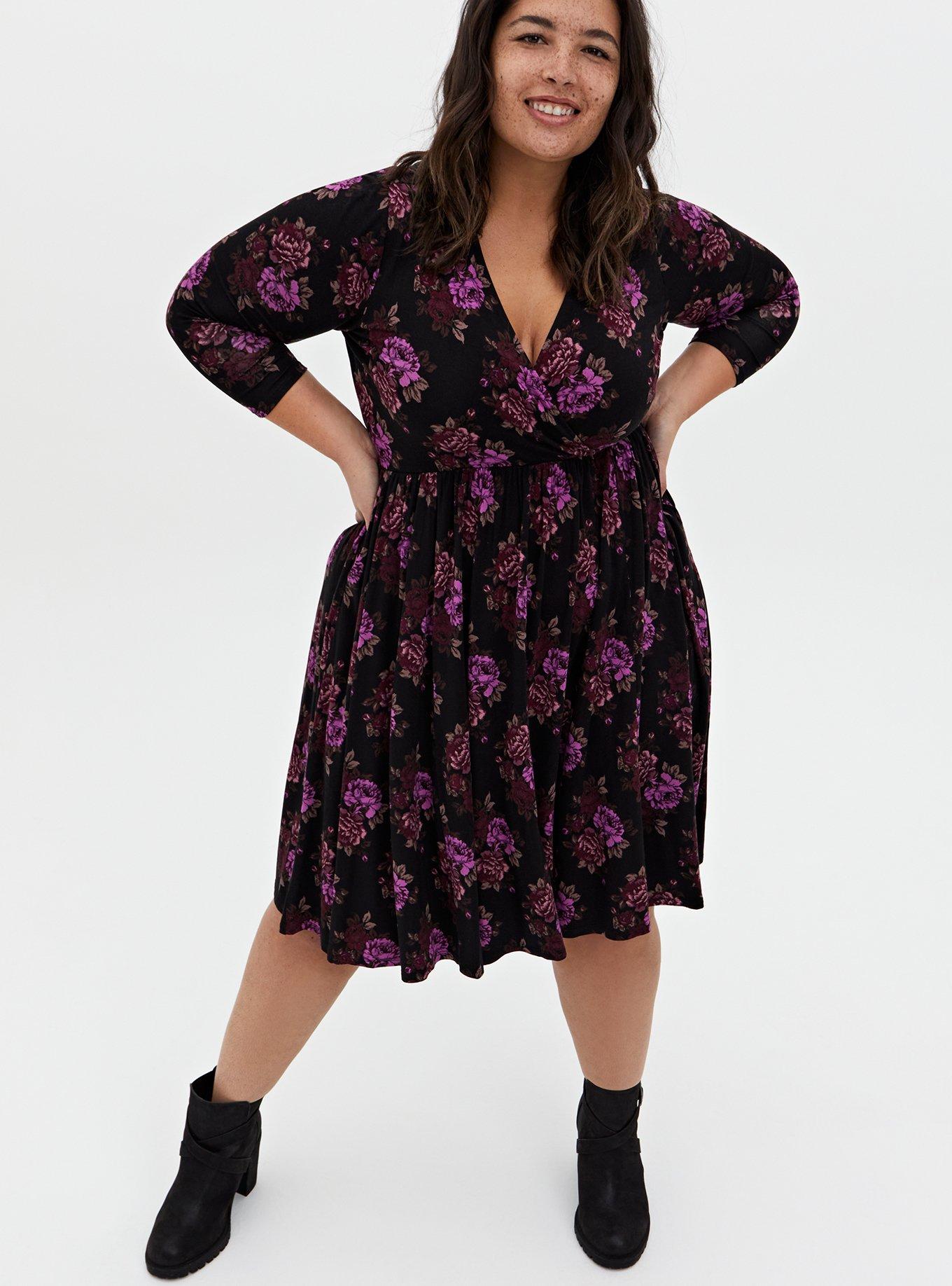 torrid, Dresses, Torrid Floral V Neck Dress 2x