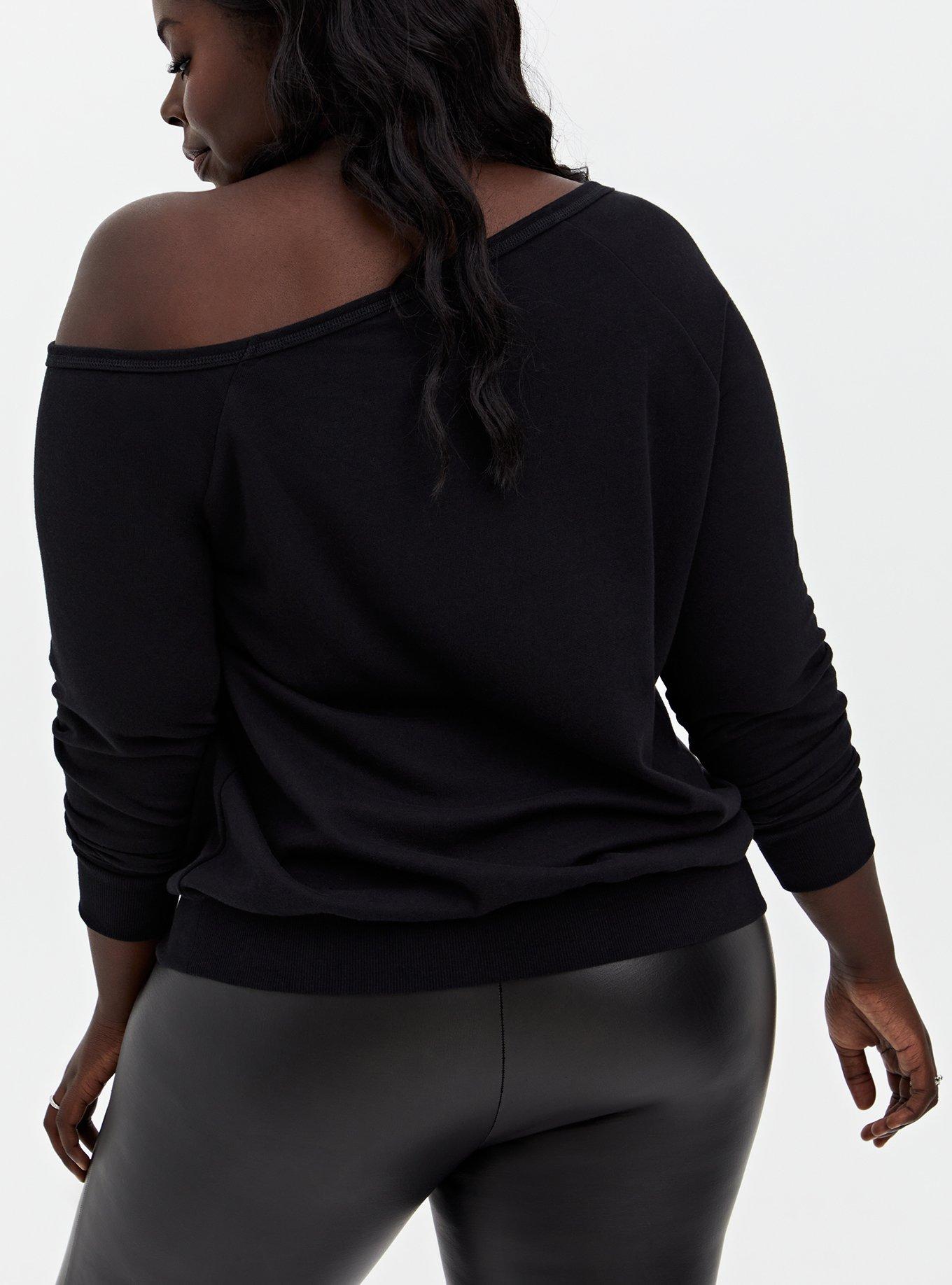 Plus size off discount the shoulder sweatshirts