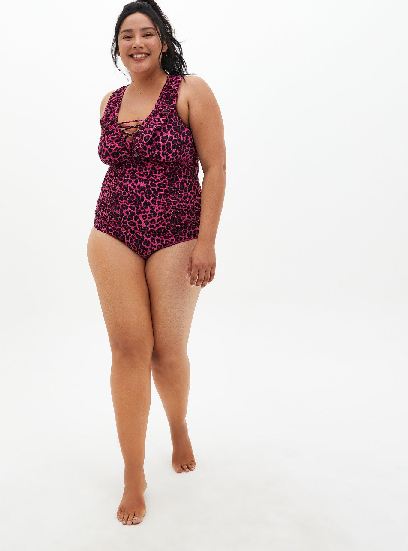 Torrid leopard swimsuit top