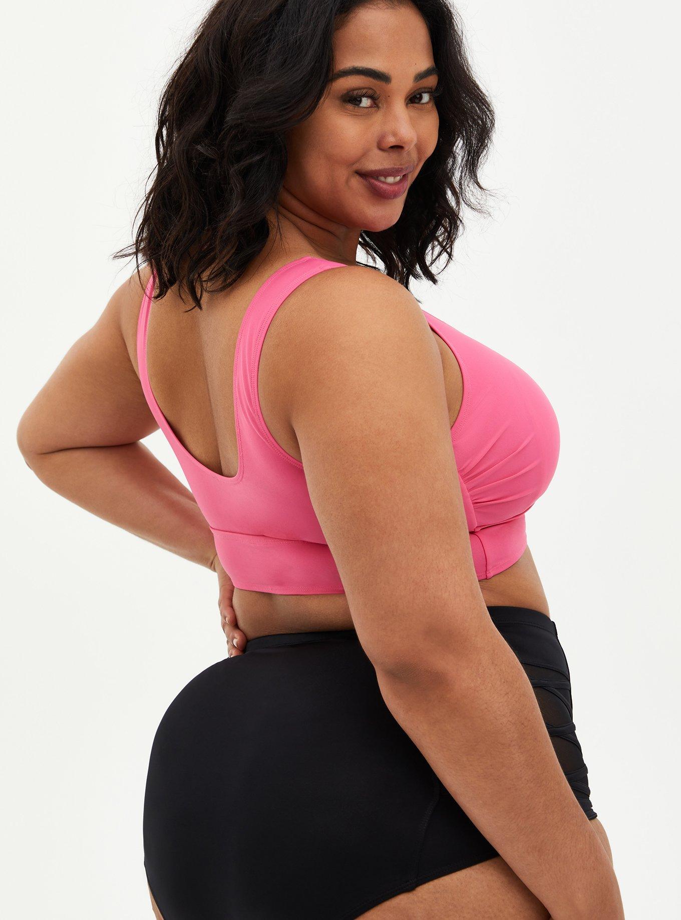 Wireless Scoop Bikini Top, PINK RAINBOW, alternate