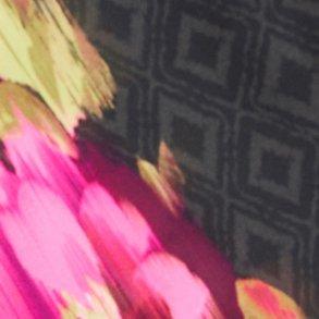 Swim Skirt, FLORAL GEO BLACK, swatch