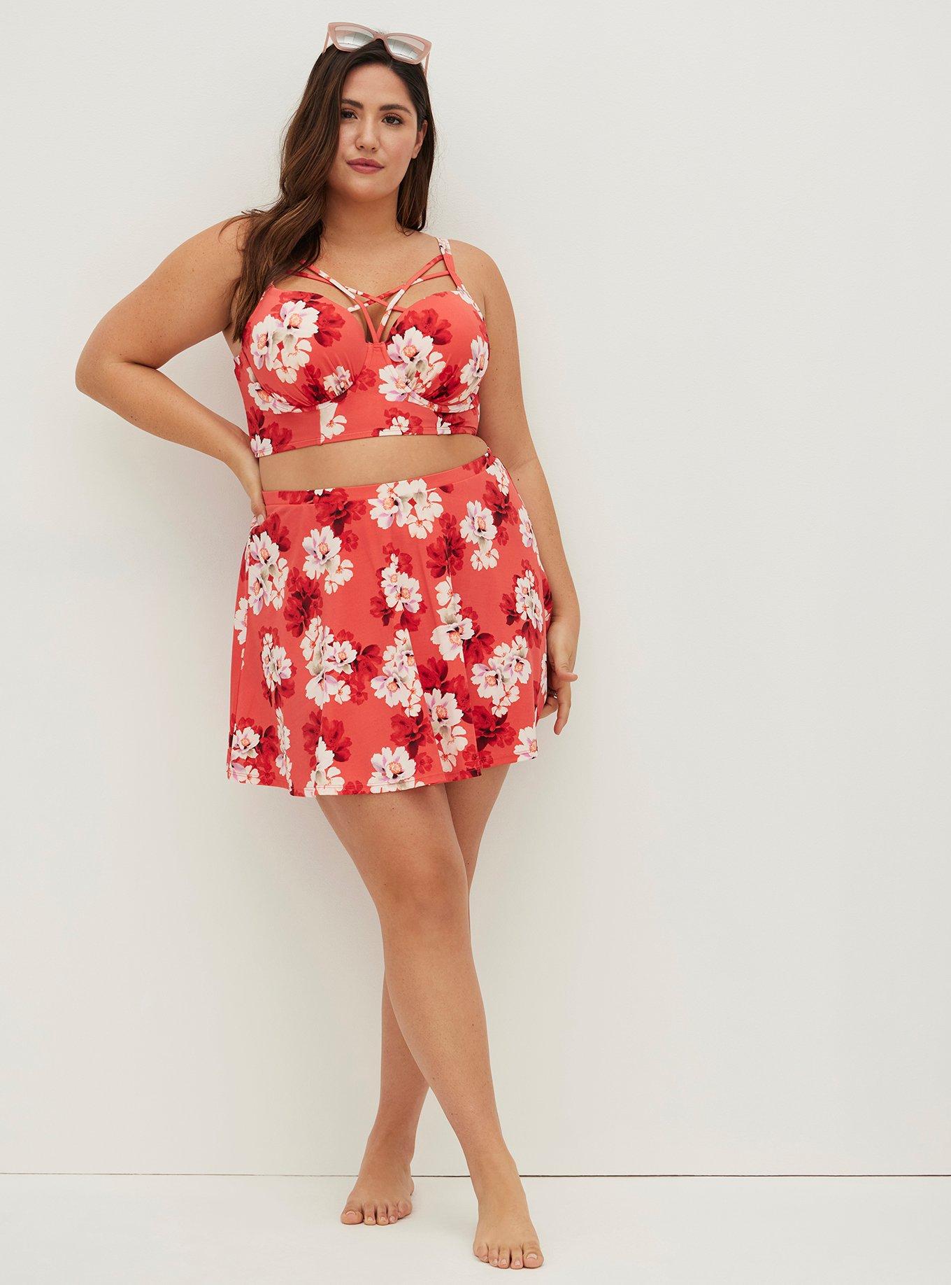 Plus size outlet white swim skirt