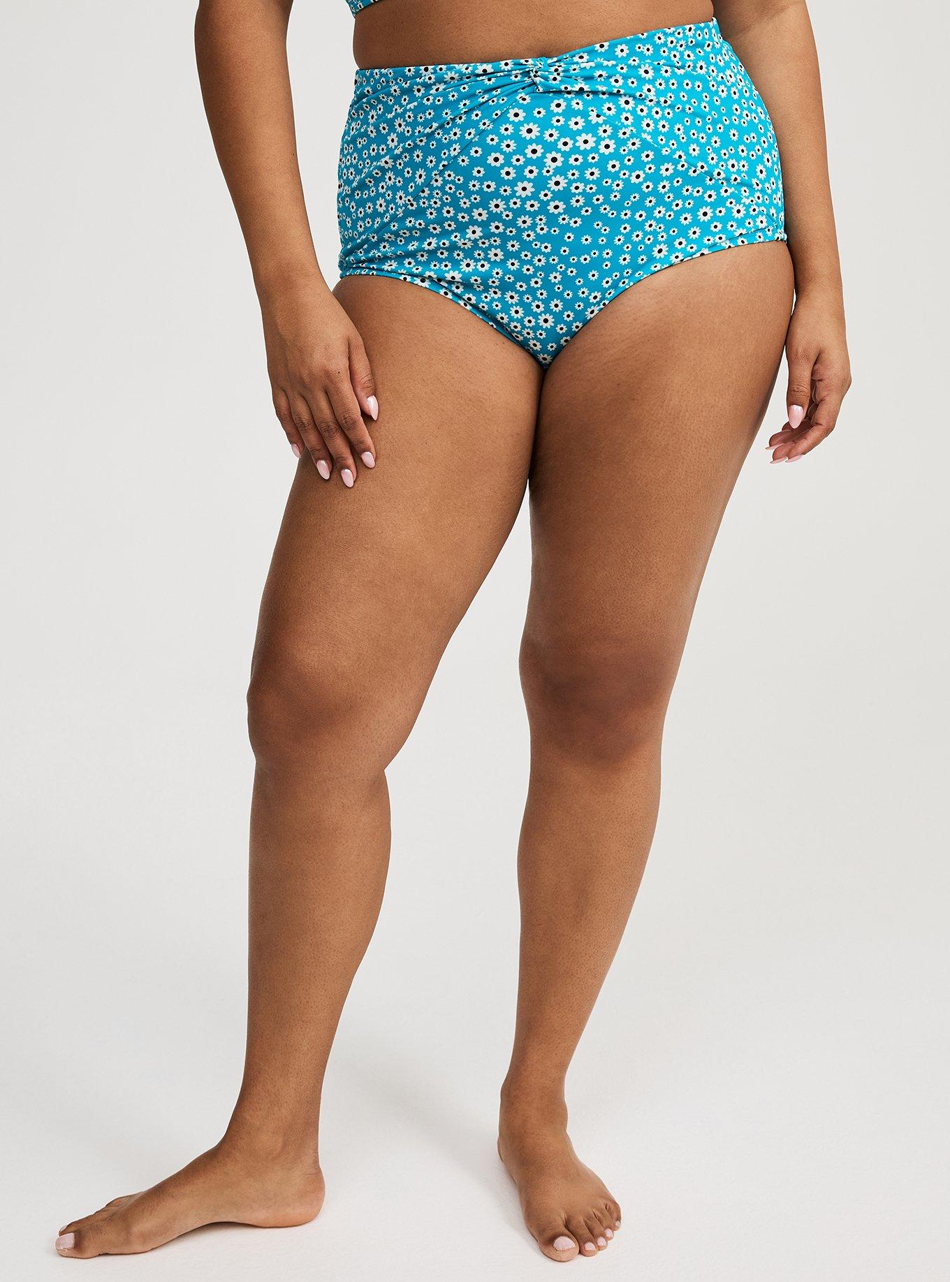 High-Rise Knot Front Swim Bottom
