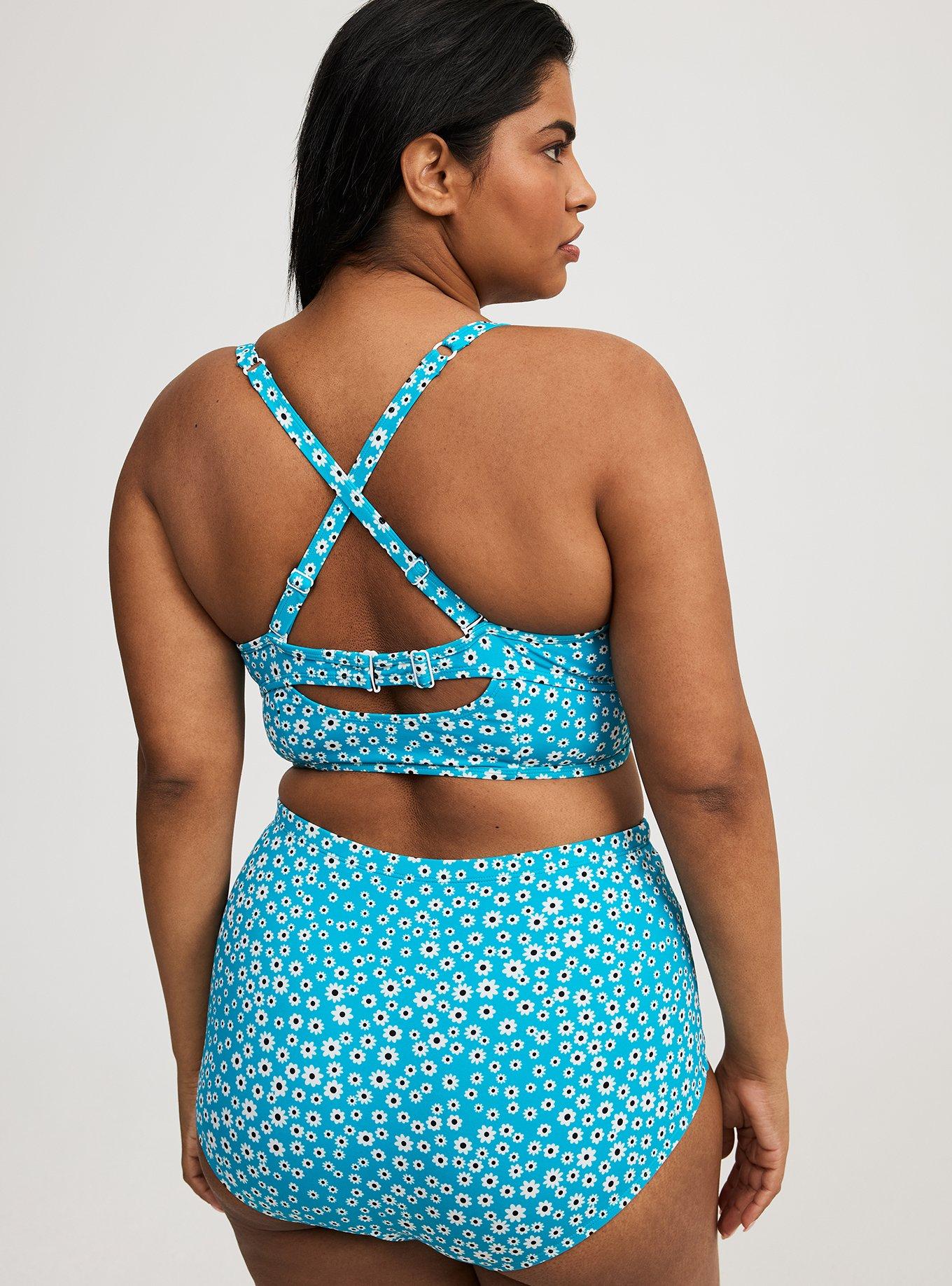 High-Rise Knot Front Swim Bottom
