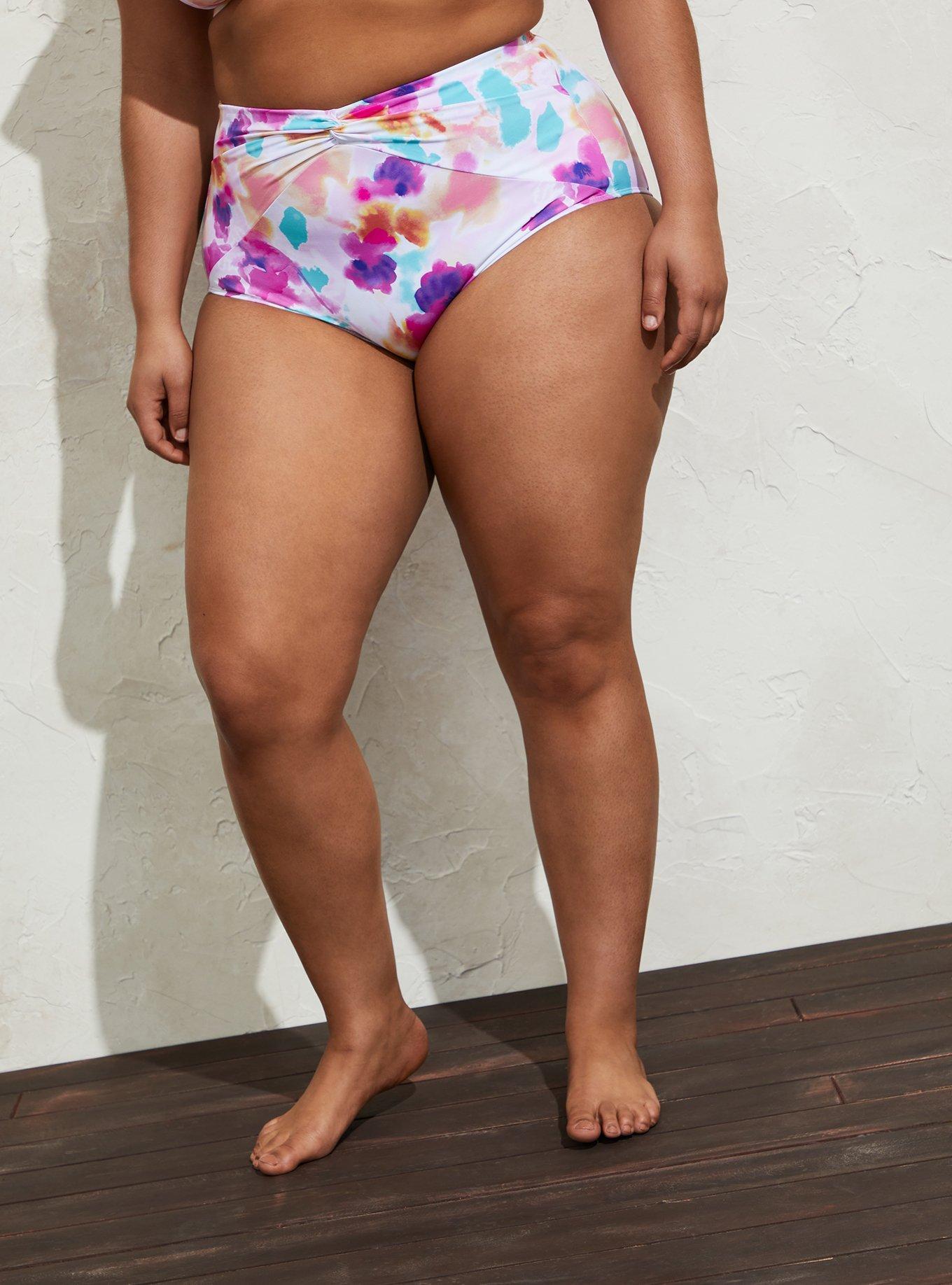 Plus Size - High-Rise Knot Front Swim Bottom - Torrid