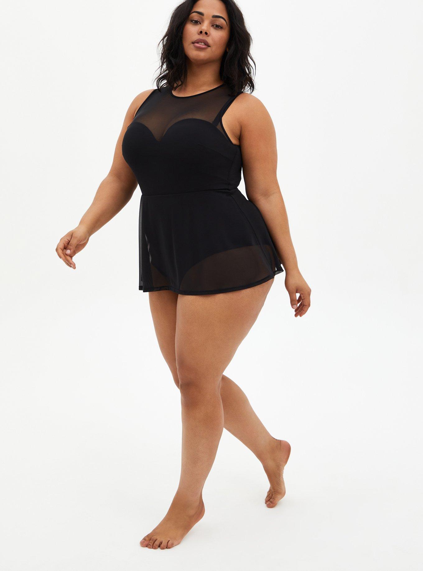 TORRID Mini Mesh Shirred Bodycon Dress