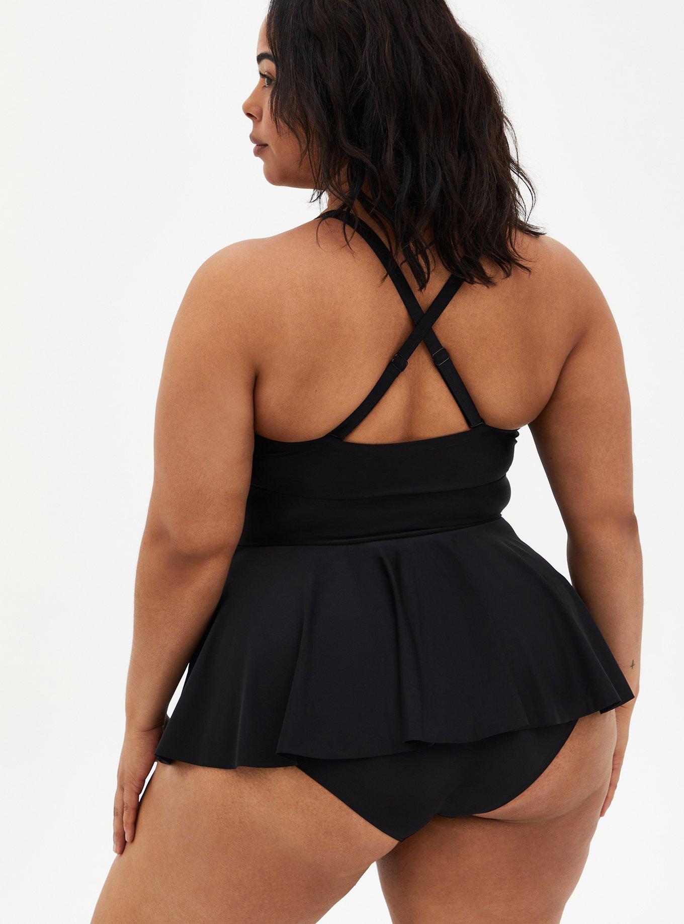 torrid, Tops, Torrid Plus Size Black Zipper Front Peplum Tank