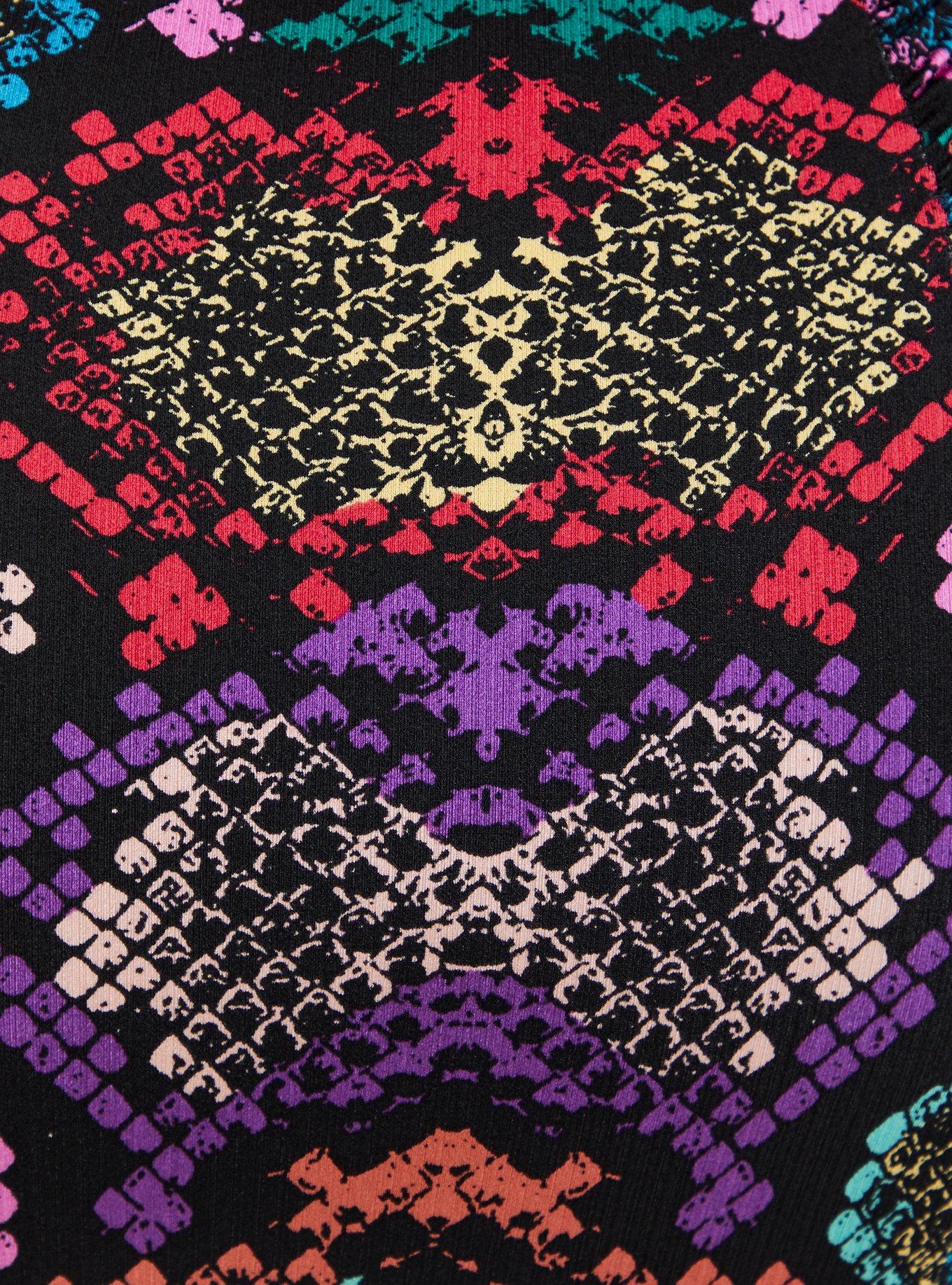 High-Rise Ruched Shine Swim Bottom, SHINE SNAKE, alternate