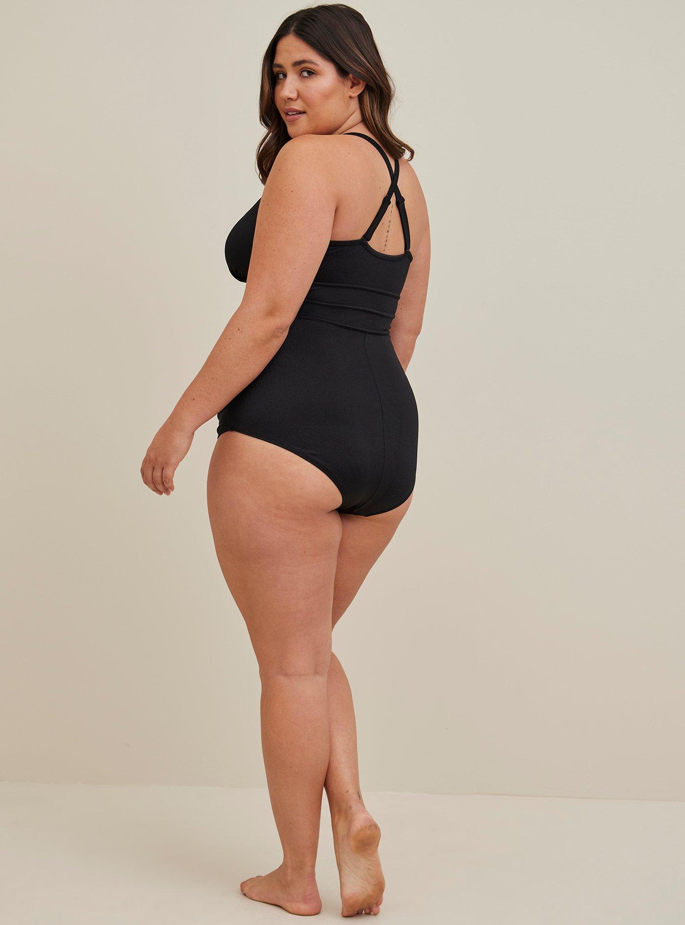 Torrid 2 2x 💚Underwire PLUS Slimming 1 Piece Swimsuit Sexy Lace