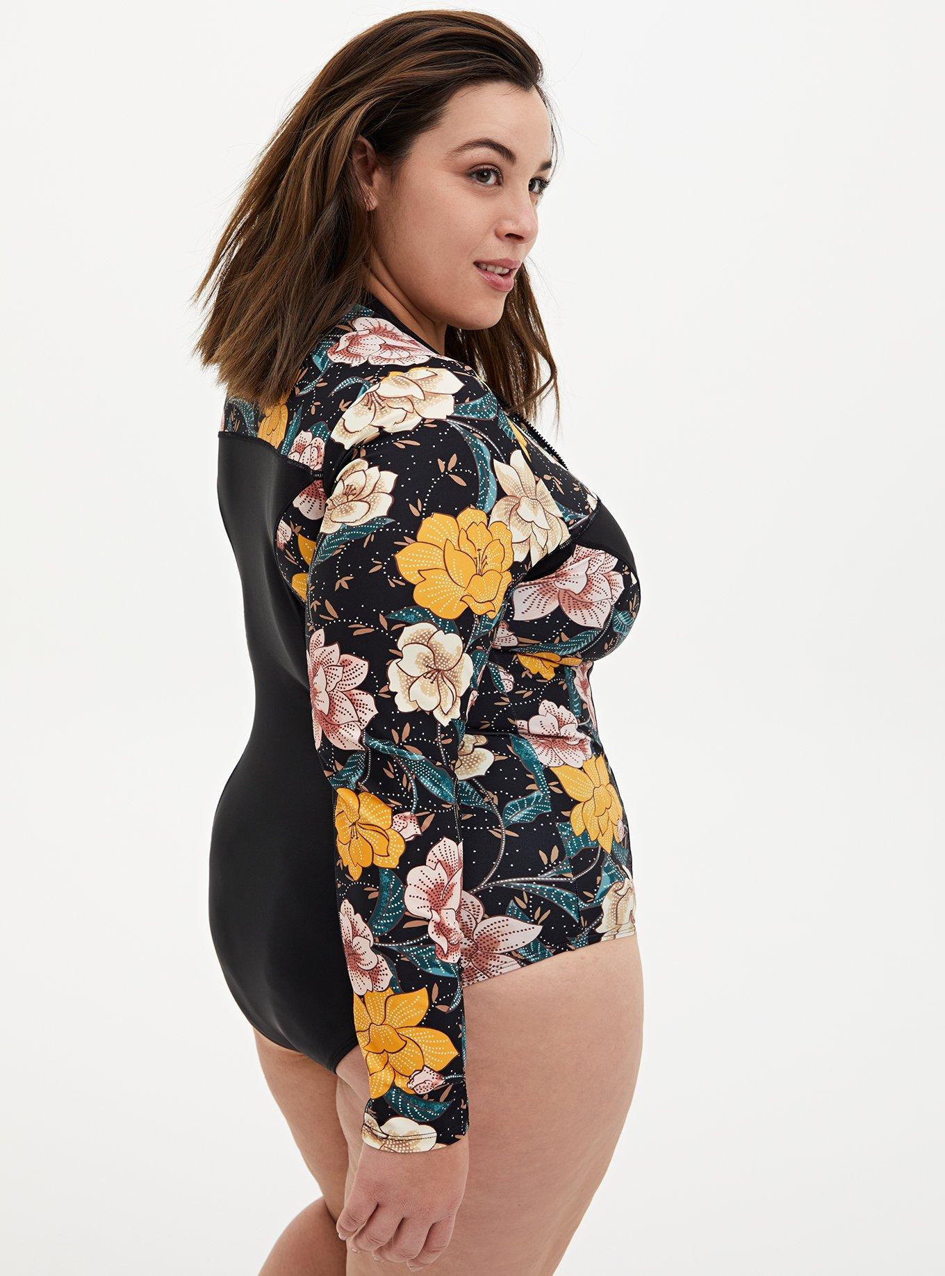 Torrid long cheap sleeve swimsuit