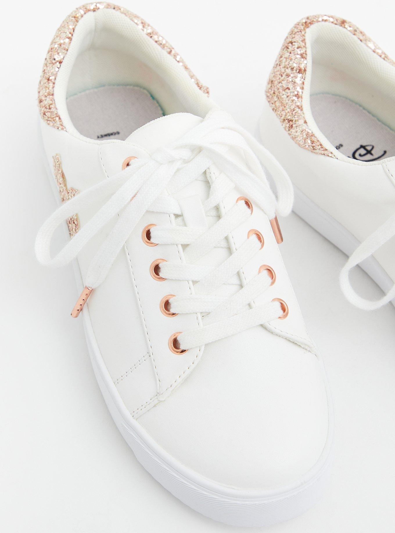 Plus Size - Disney Minnie Mouse Rose Gold Metallic Sneaker (WW