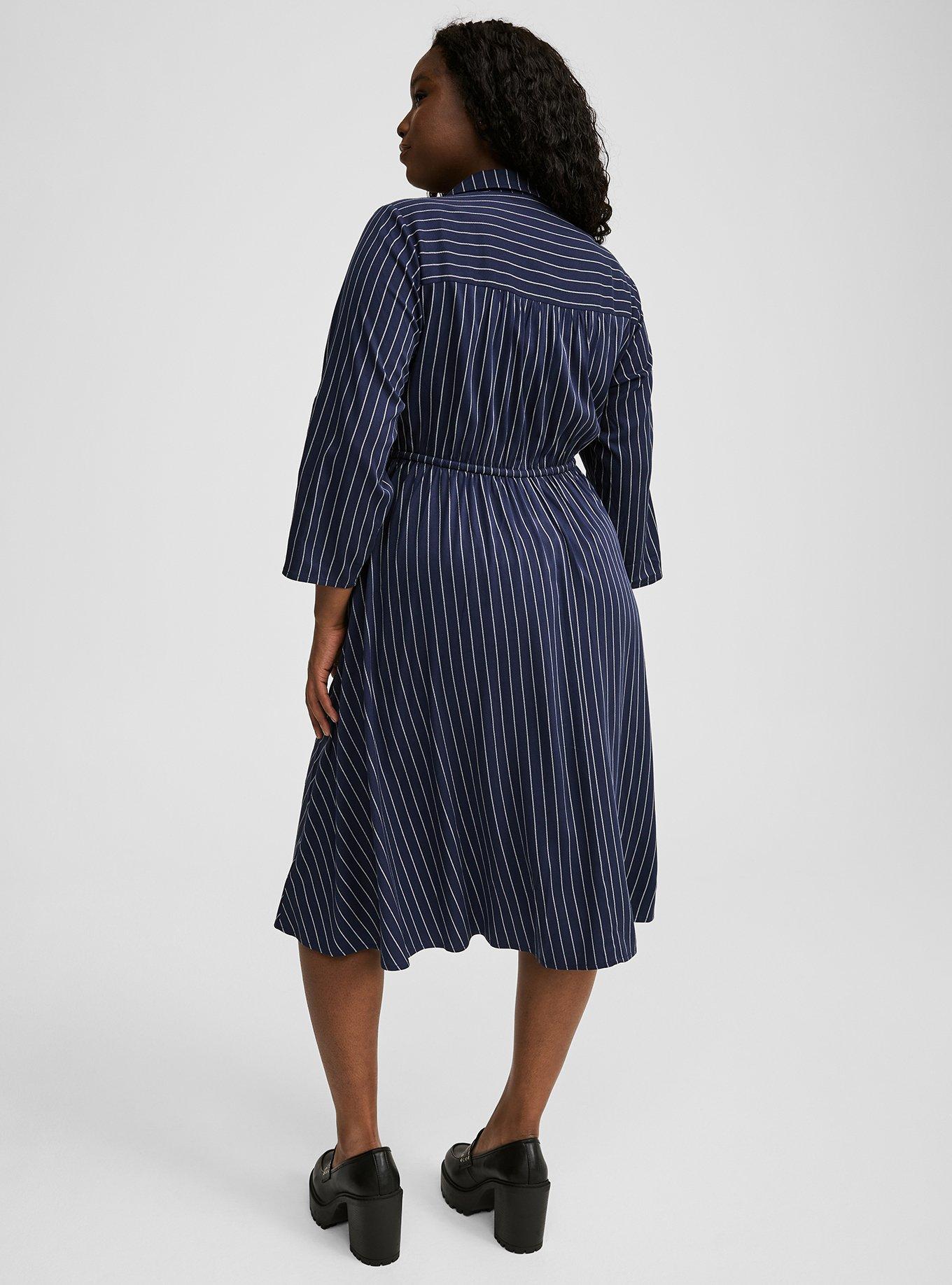 Midi Challis Shirt Dress