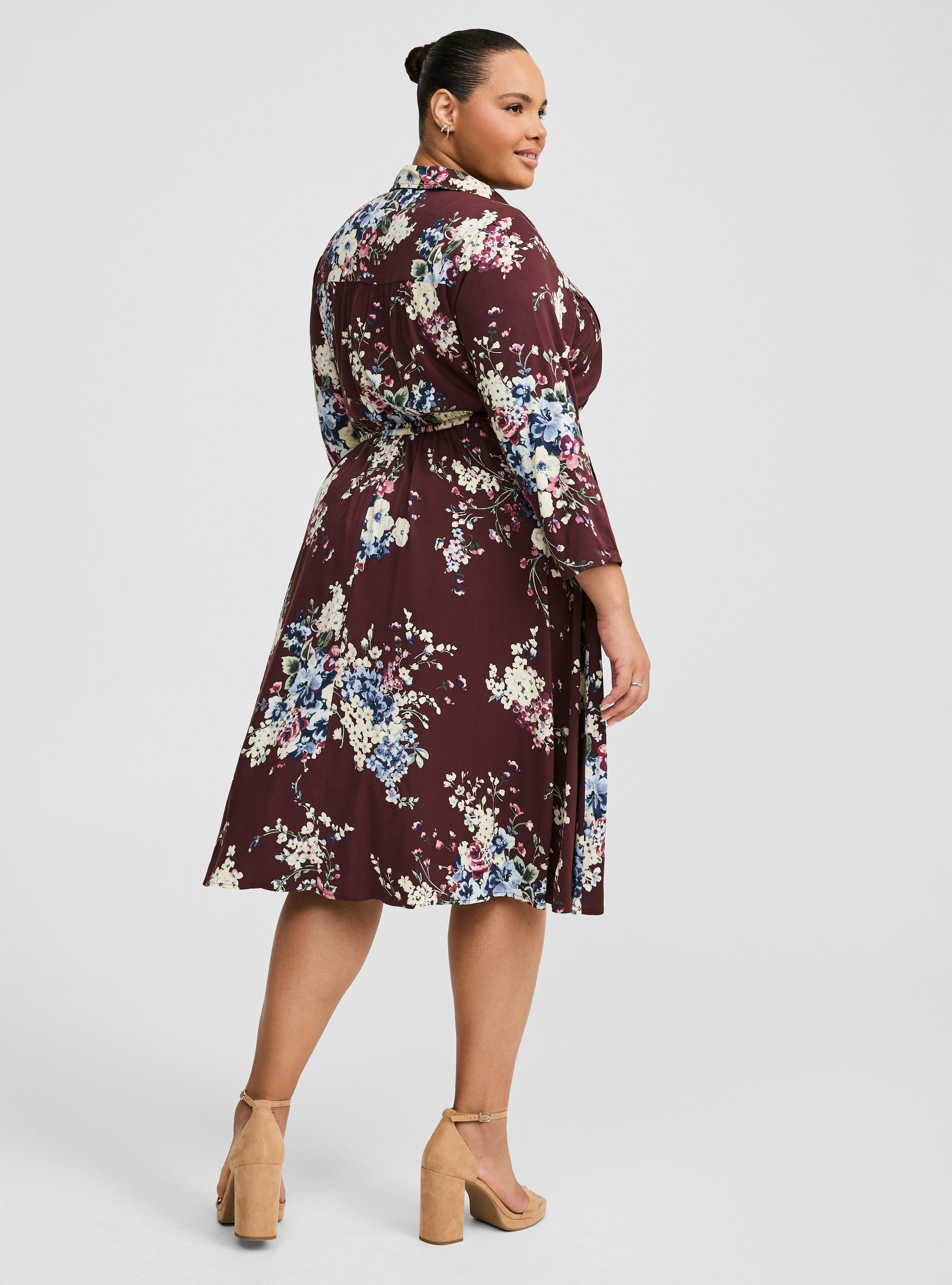 Midi Challis Shirt Dress