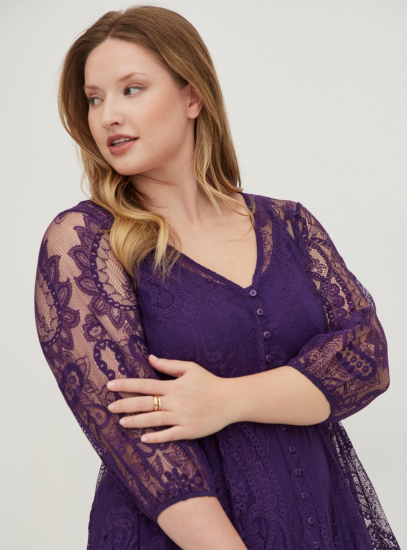 Torrid purple 2024 lace dress